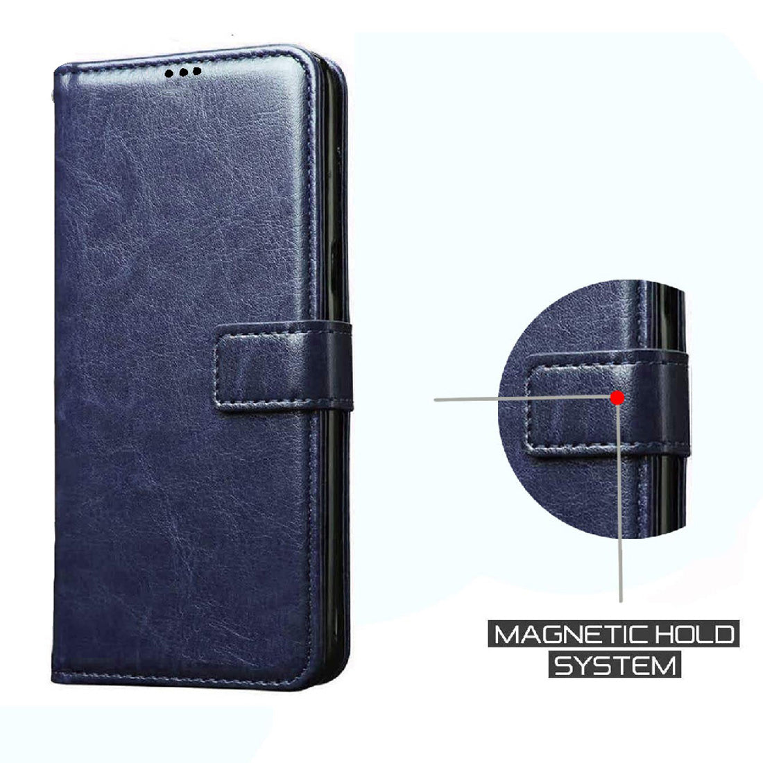 Casotec Premium Leather Kickstand Wallet Flip Case Cover with