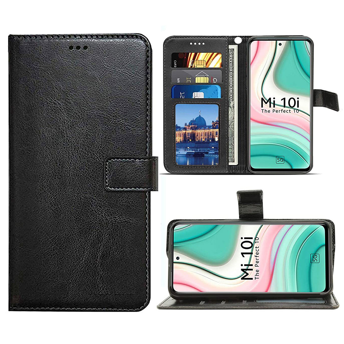 Premium Wallet Flip Cover for Mi 10i / Mi 10T Lite