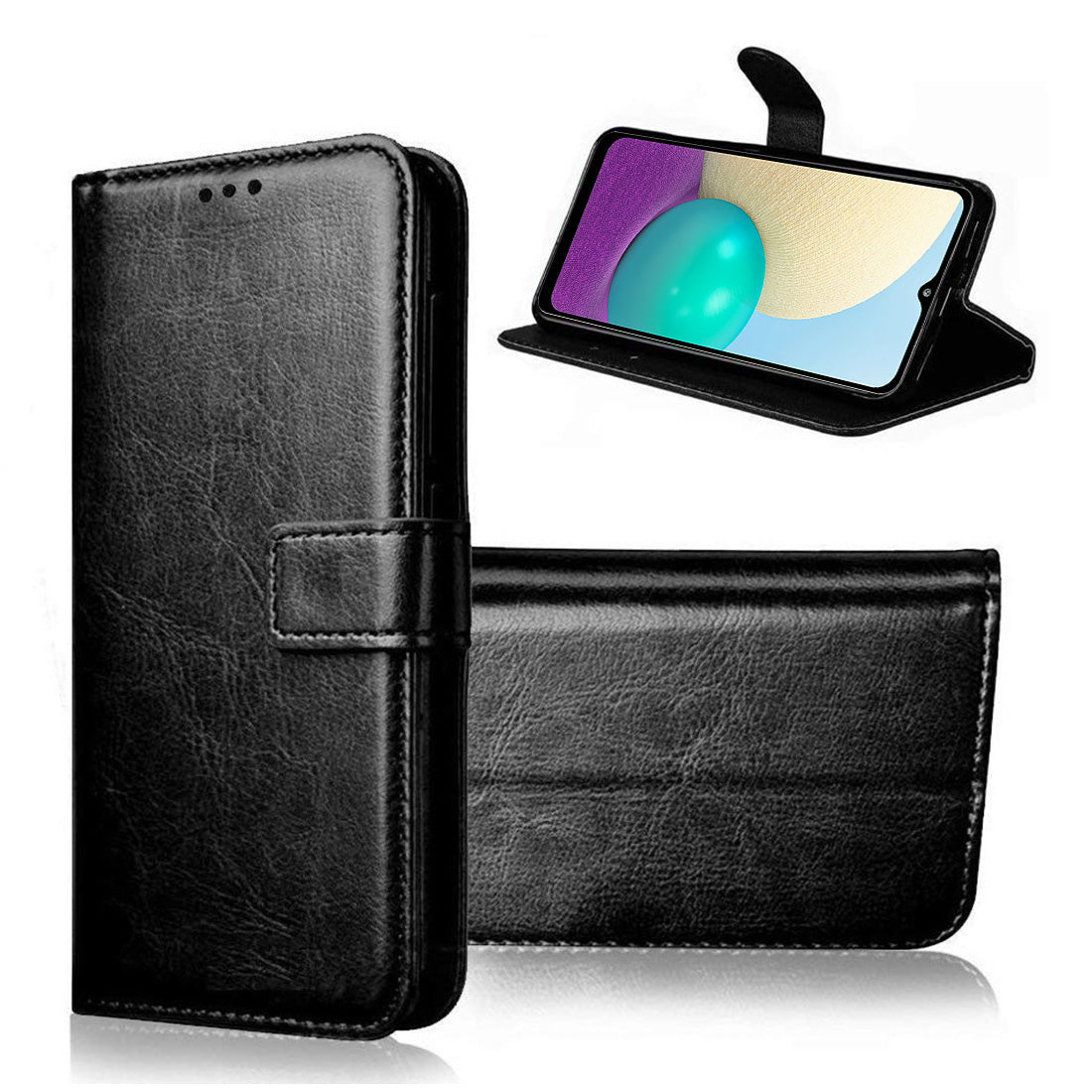 Premium Wallet Flip Cover for Samsung Galaxy A02 / M02