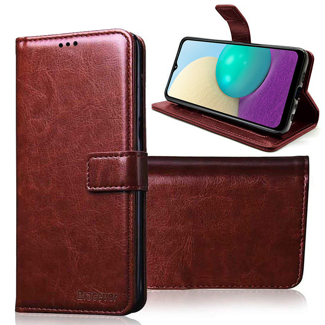 Premium Wallet Flip Cover for Samsung Galaxy A02 / M02