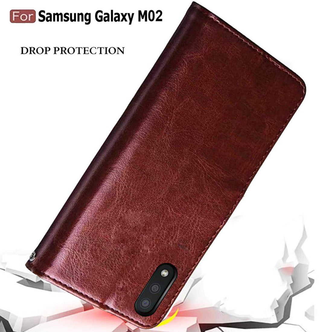 Premium Wallet Flip Cover for Samsung Galaxy A02 / M02