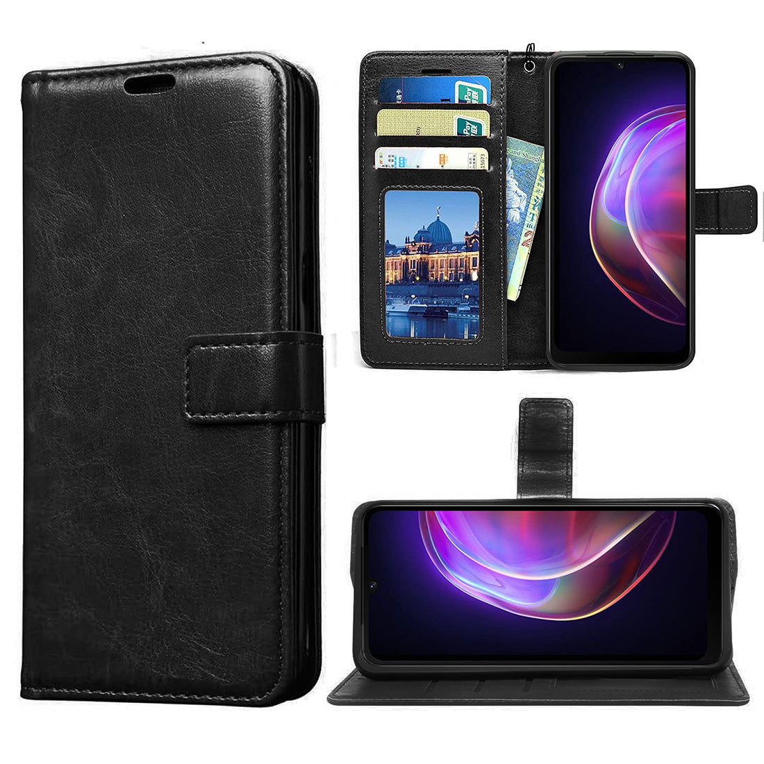 Premium Wallet Flip Cover for Vivo V21 5G