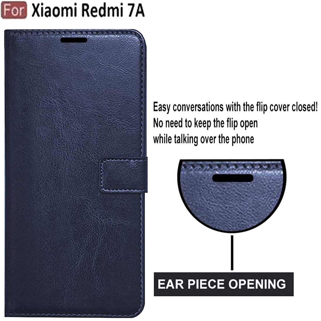 Premium Wallet Flip Cover for Mi Redmi 7A