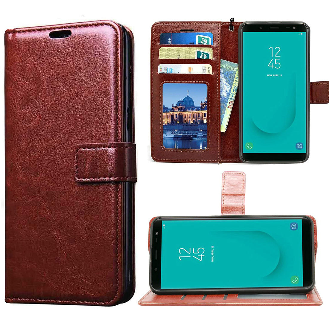 Premium Wallet Flip Cover for Samsung Galaxy J6