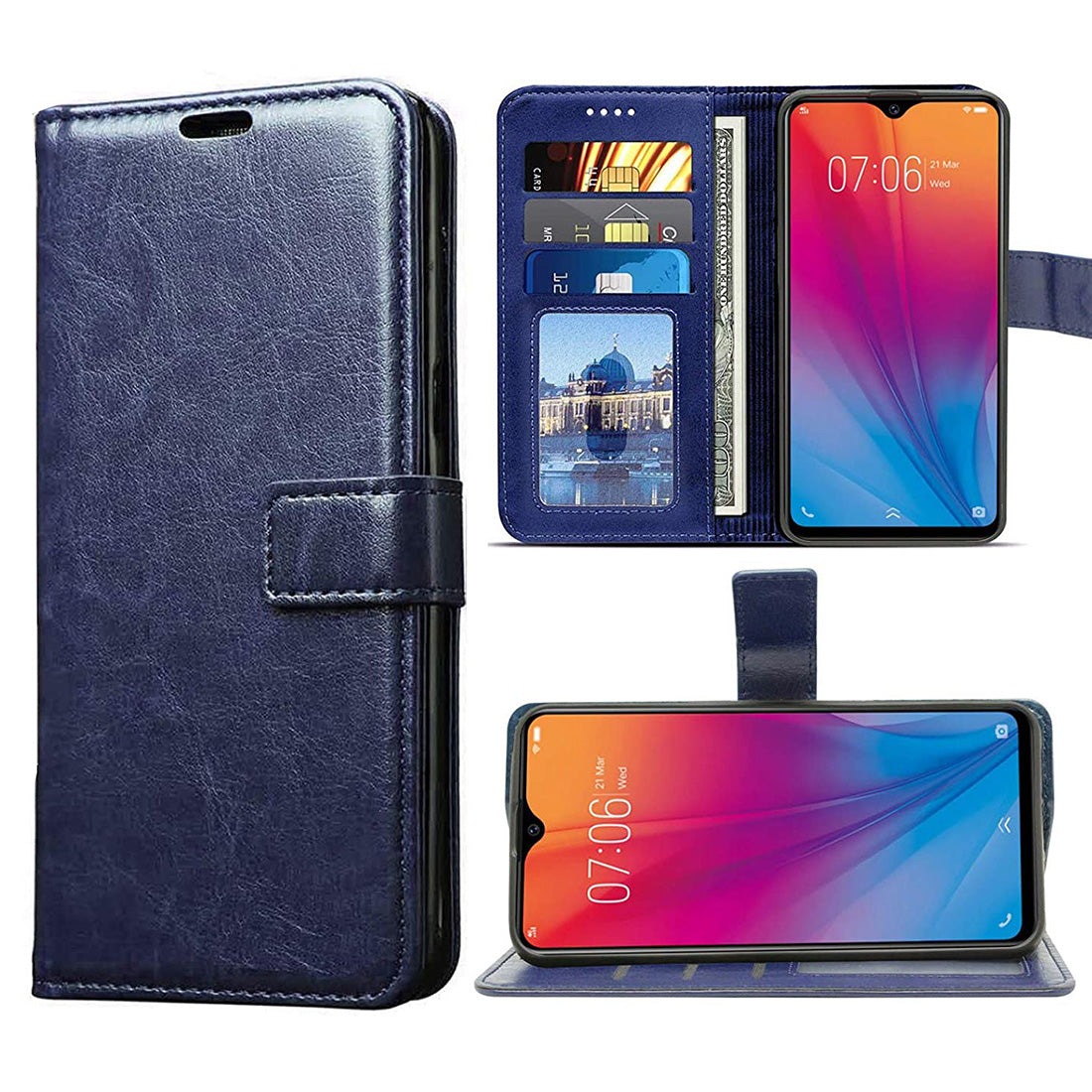 Premium Wallet Flip Cover for Vivo Y90 / Y91i / Y93