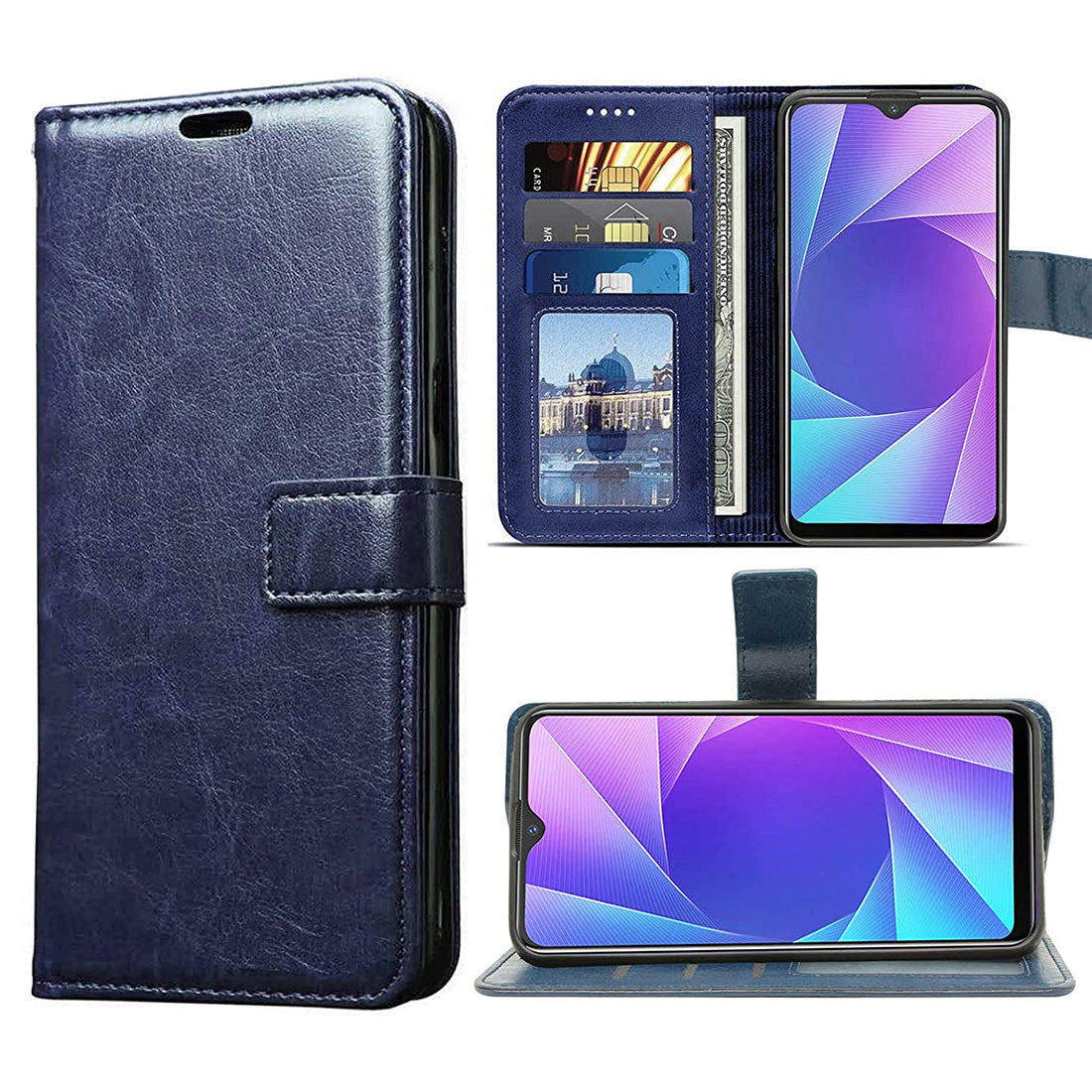 Premium Wallet Flip Cover for Vivo Y91 / Y95