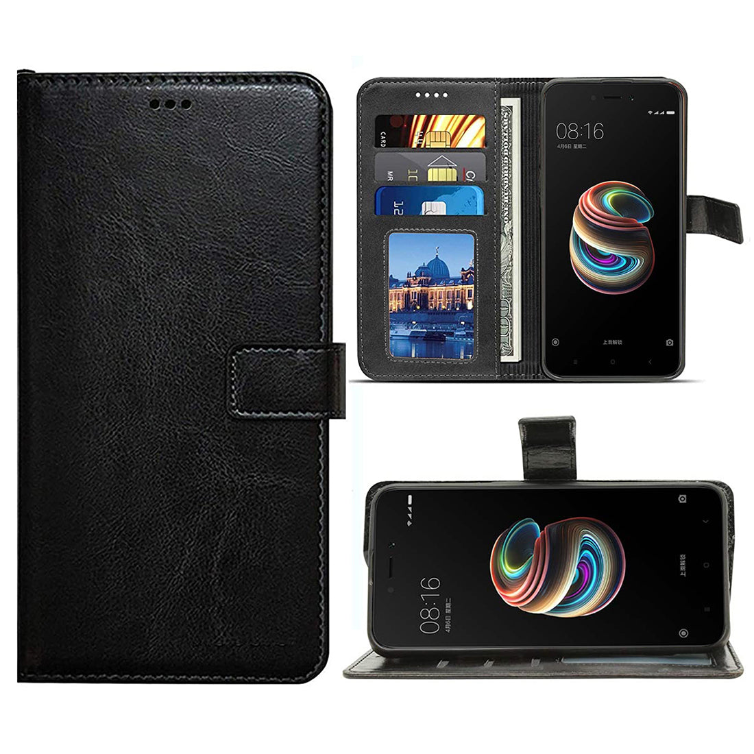 Premium Wallet Flip Cover for Mi Redmi 5A