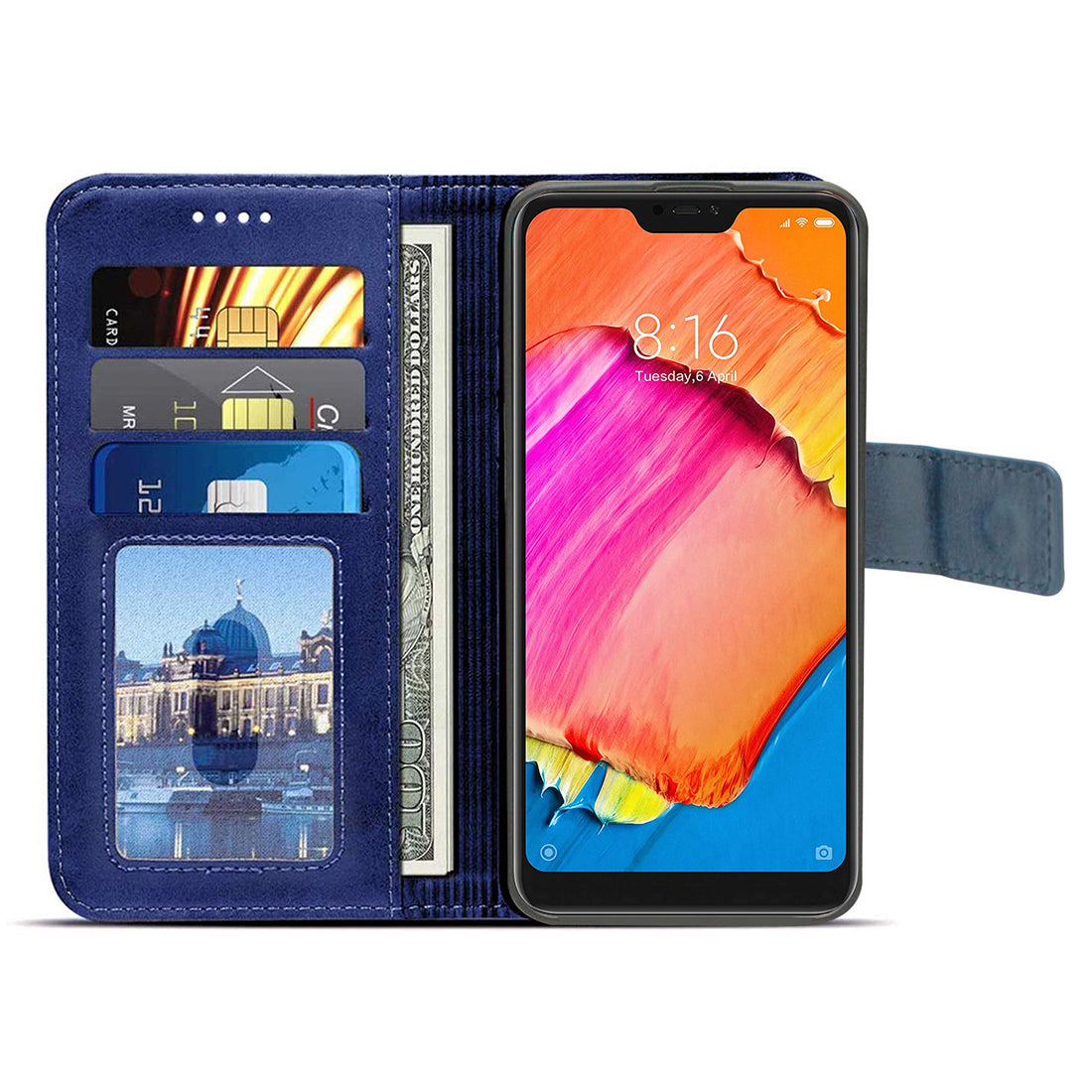 Premium Wallet Flip Cover for Mi Redmi 6 Pro