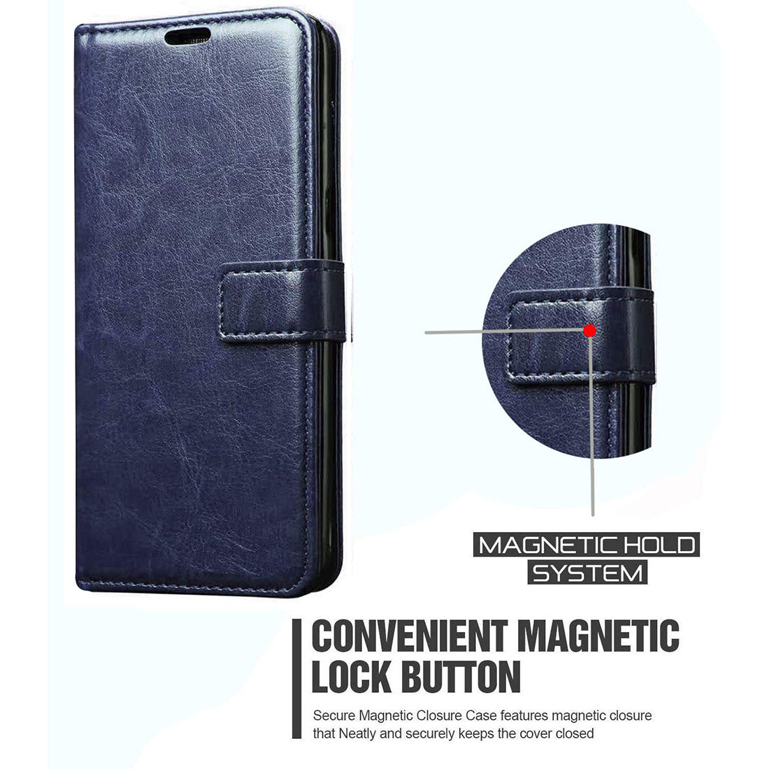 Premium Wallet Flip Cover for Mi Redmi 6A