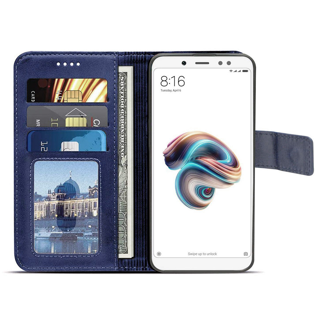 Premium Wallet Flip Cover for Mi Redmi Note 5 Pro
