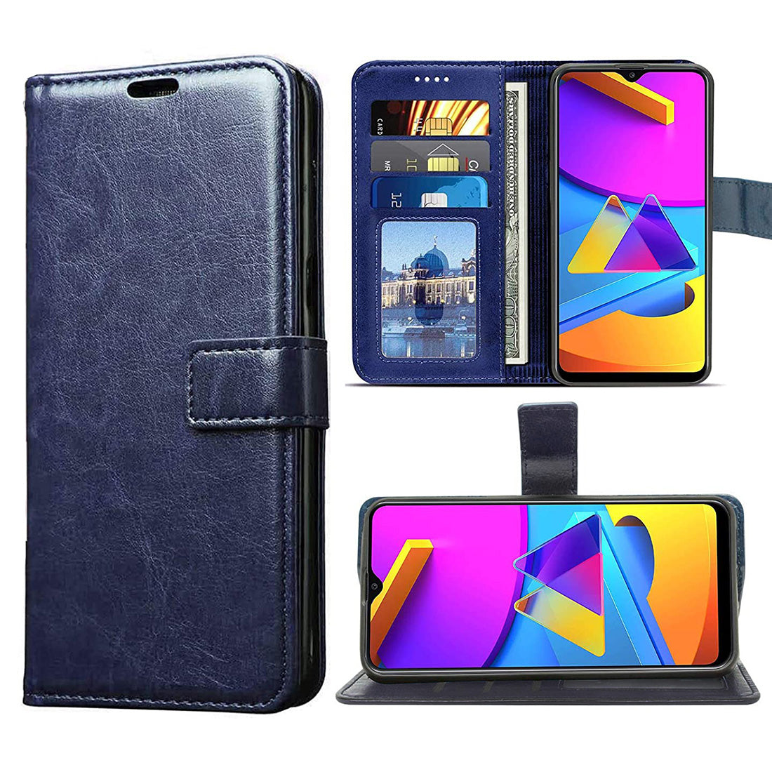 Premium Wallet Flip Cover for Samsung Galaxy A20