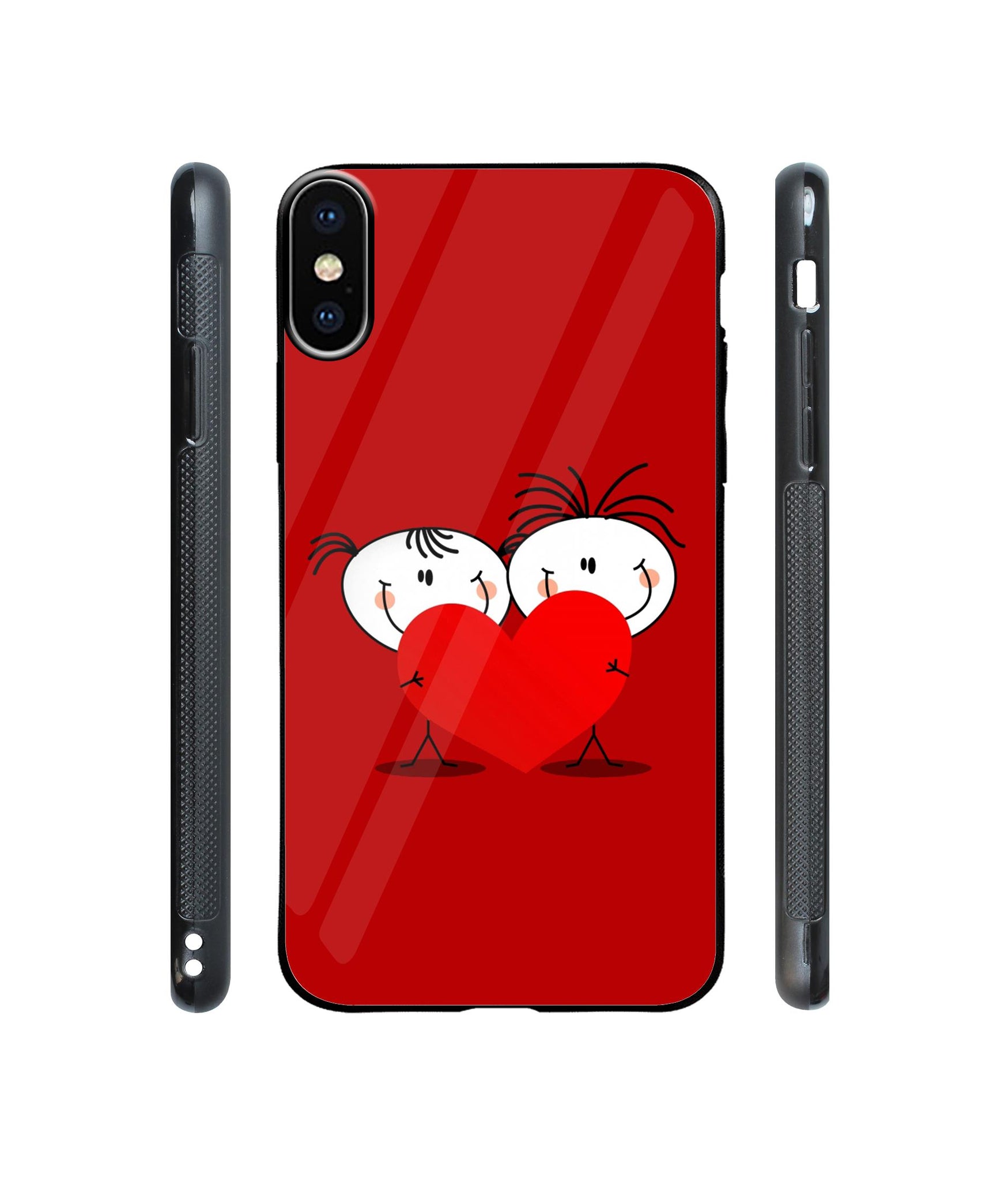 Valentines Day Designer Printed Glass Cover for Apple iPhone X / Xs