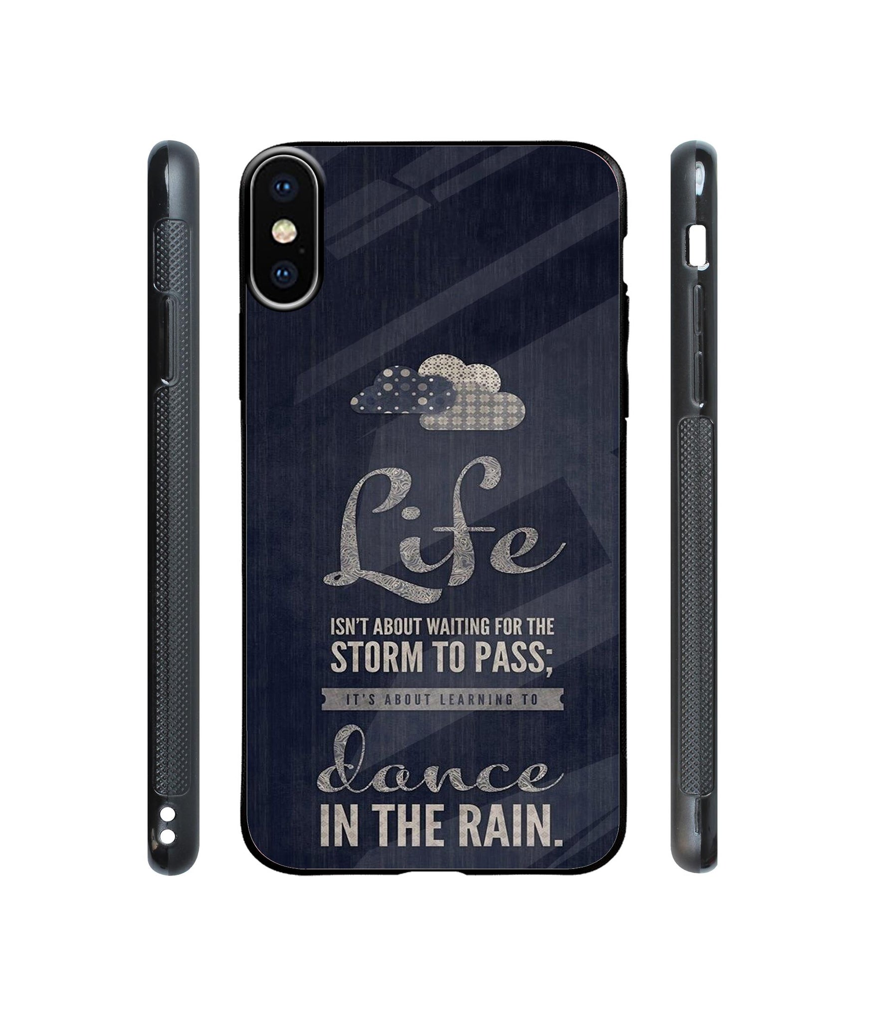 Life Pattern Print Designer Printed Glass Cover for Apple iPhone X / Xs