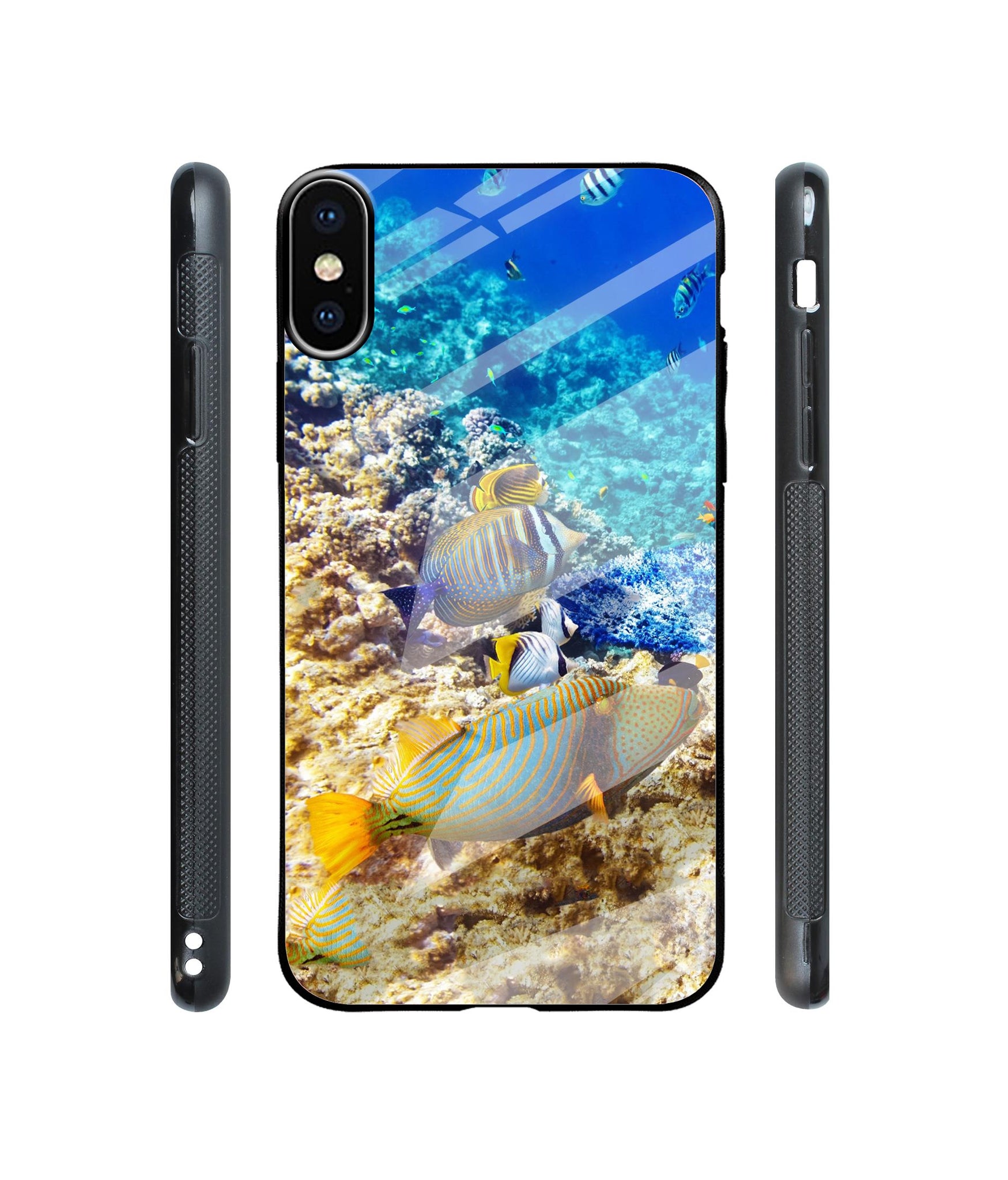 Underwater World Designer Printed Glass Cover for Apple iPhone X / Xs