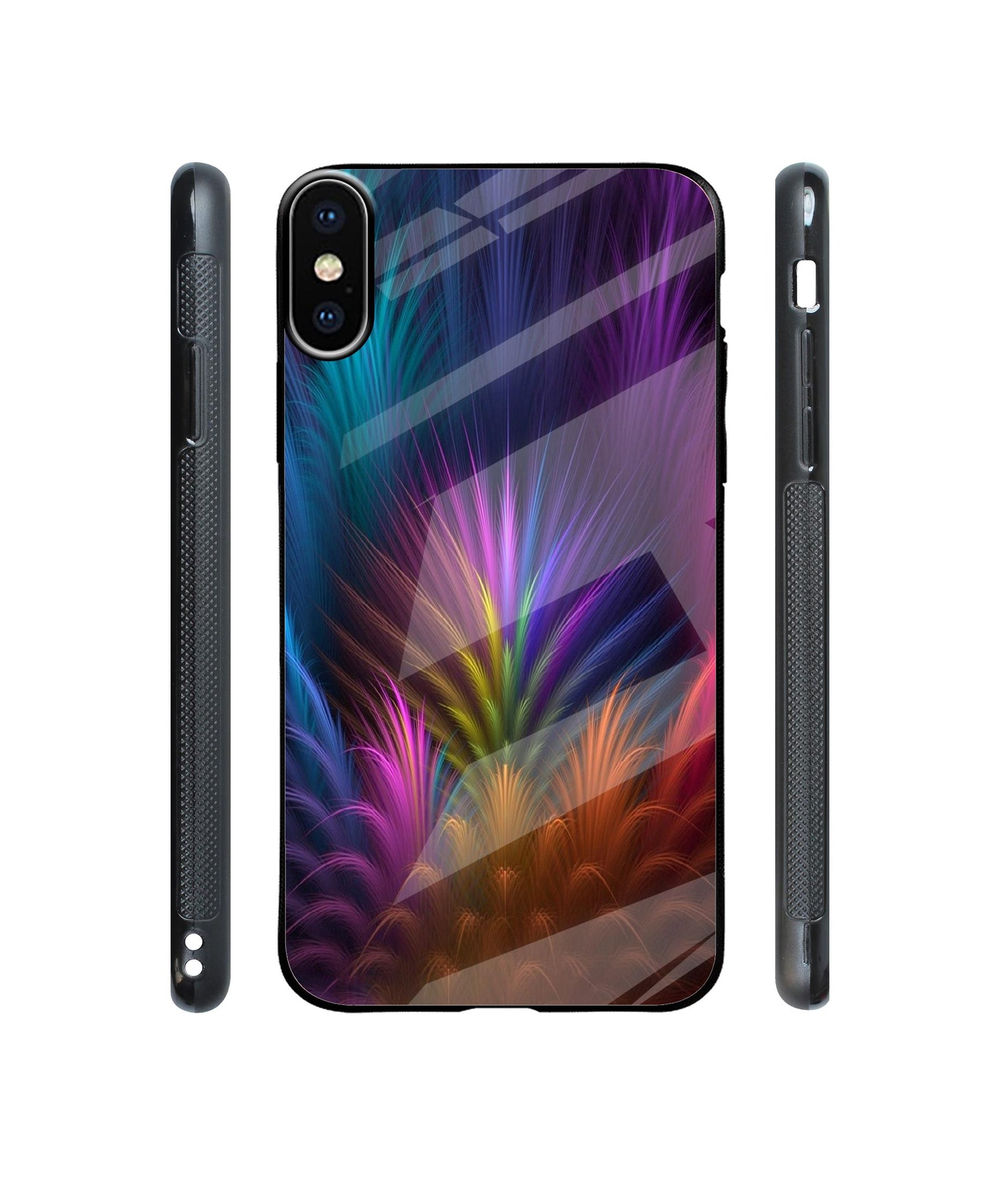 Multicoloured Designer Printed Glass Cover for Apple iPhone X / Xs