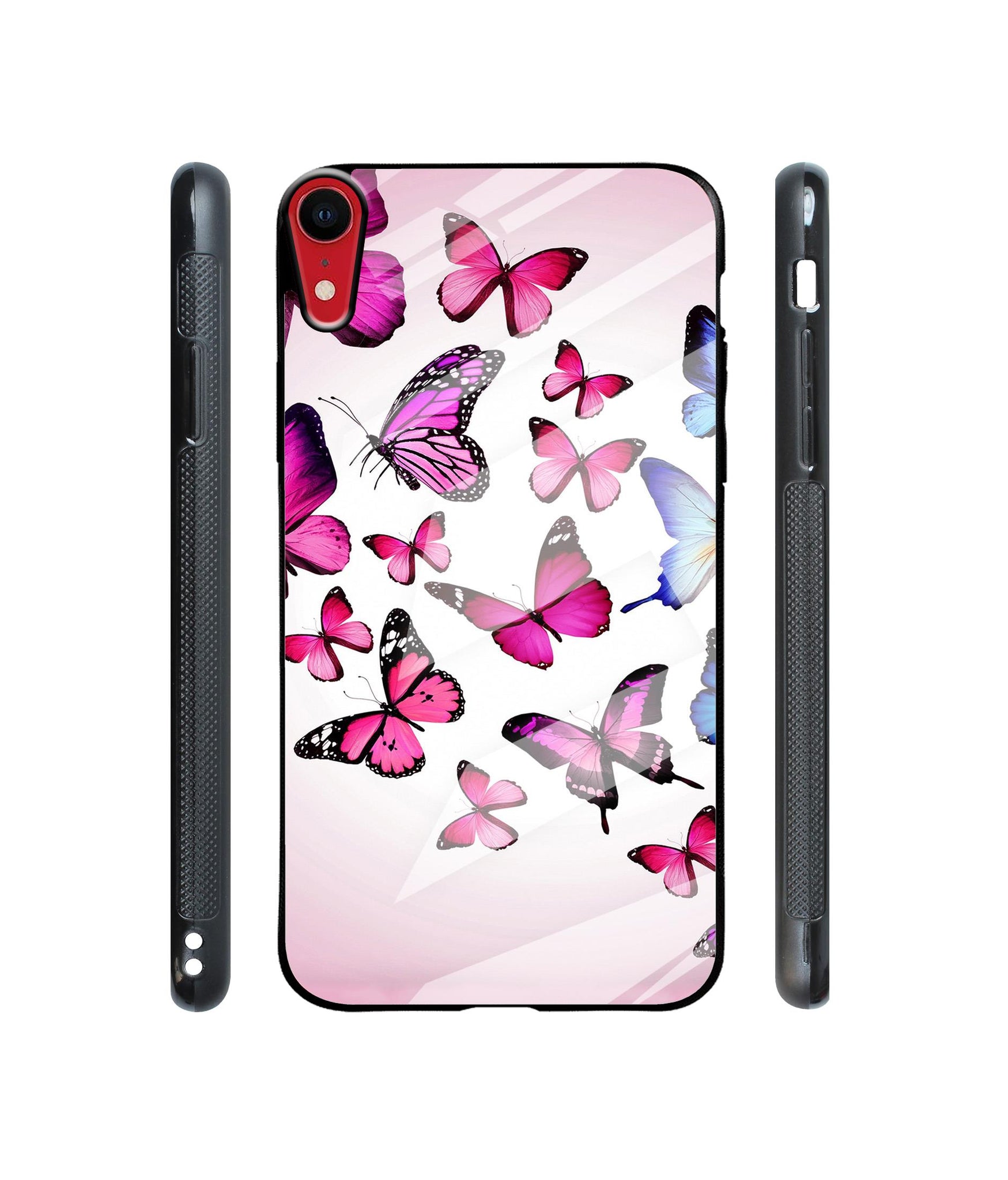 Flying Butterfly Colorful Designer Printed Glass Cover for Apple iPhone XR