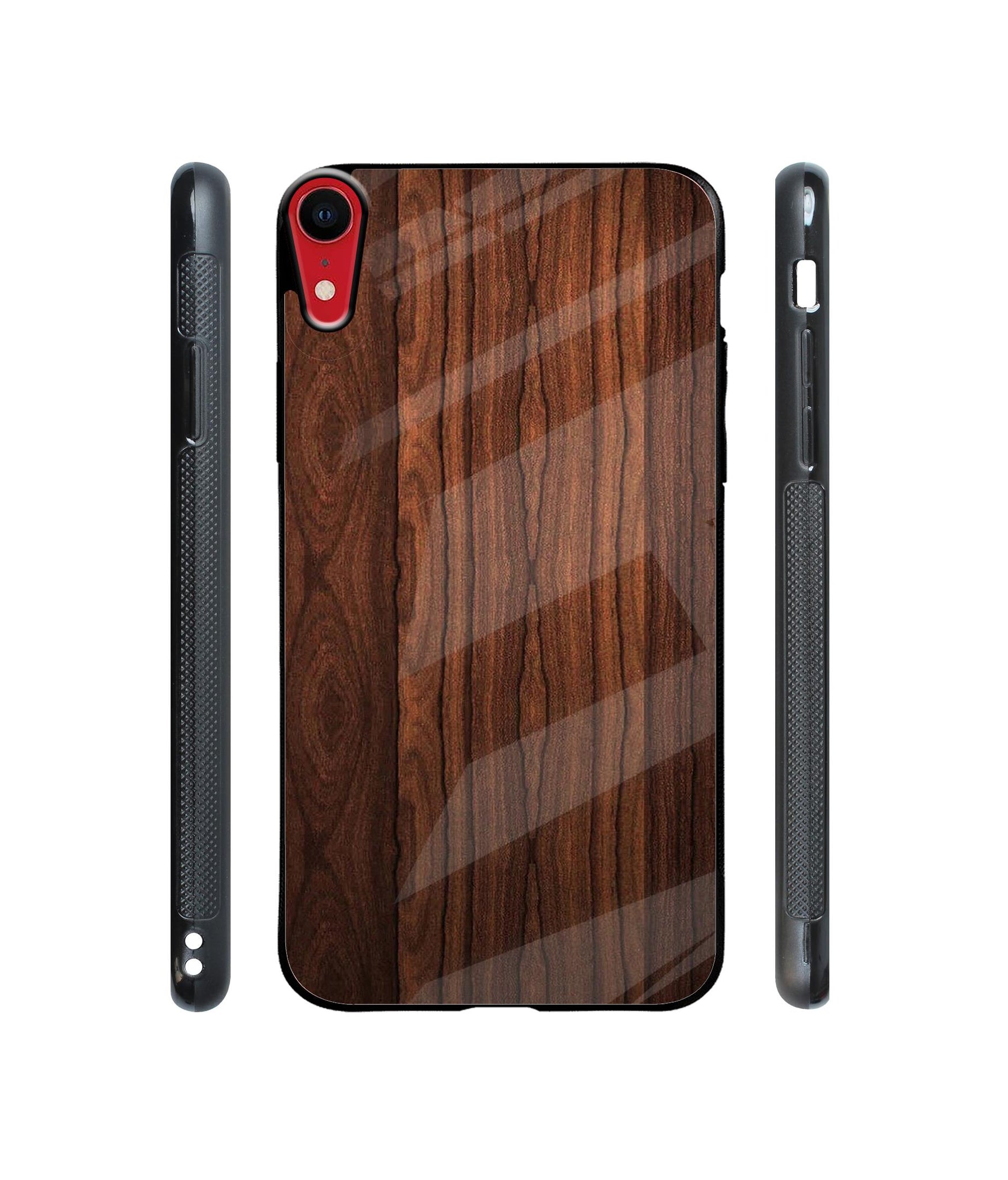 Wooden Texture Designer Printed Glass Cover for Apple iPhone XR