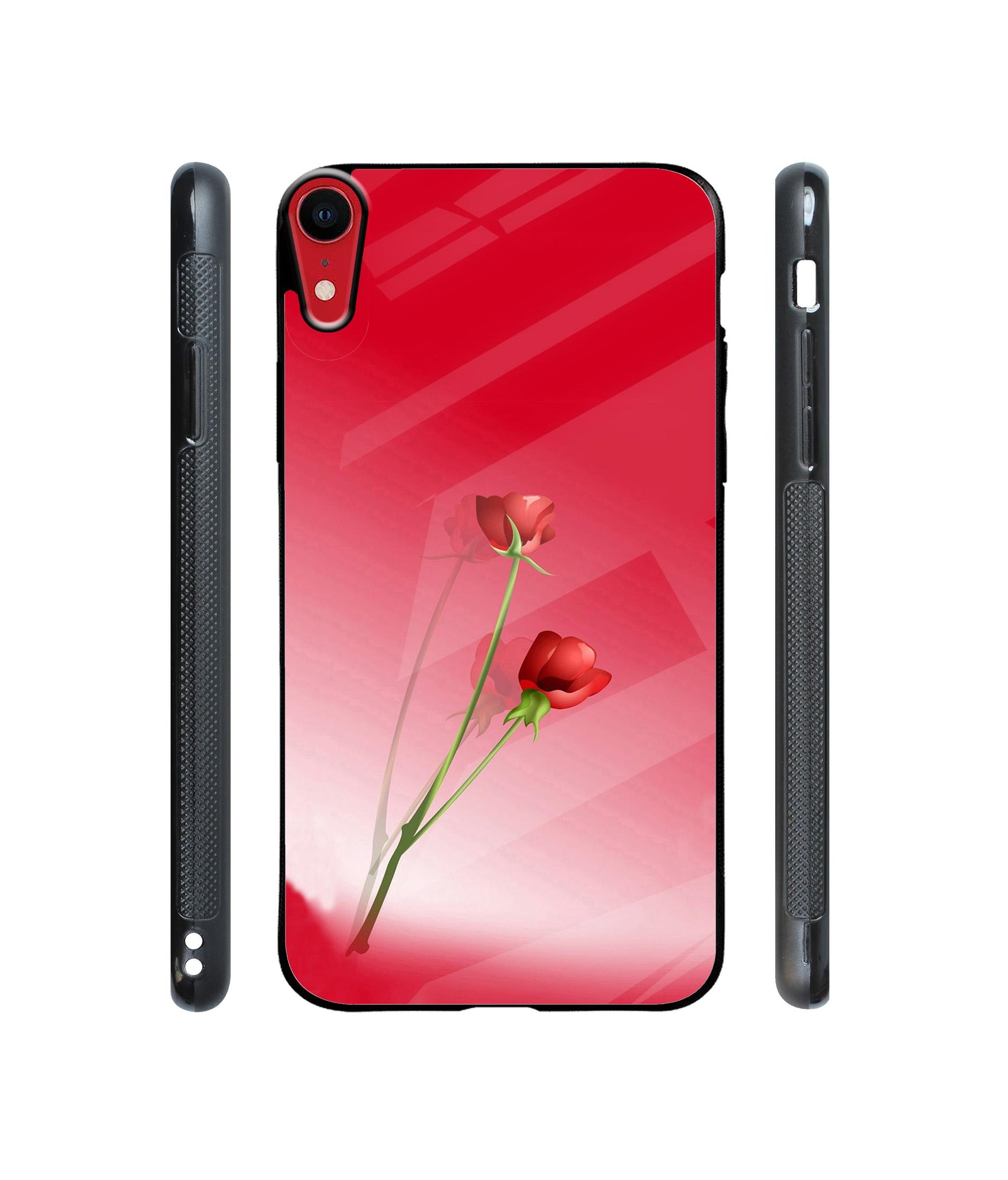 Red Roses Designer Printed Glass Cover for Apple iPhone XR