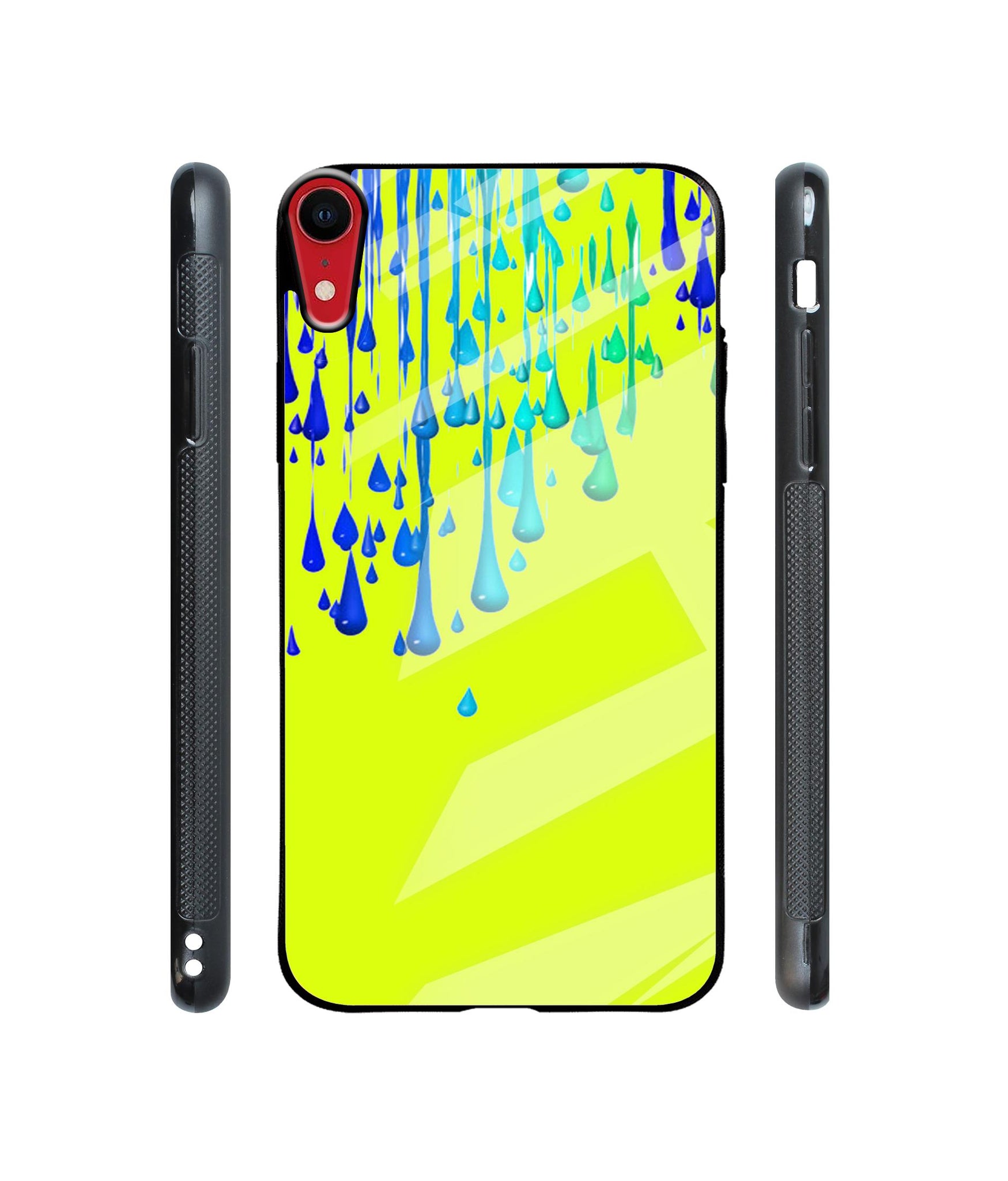 Neon Paint Designer Printed Glass Cover for Apple iPhone XR