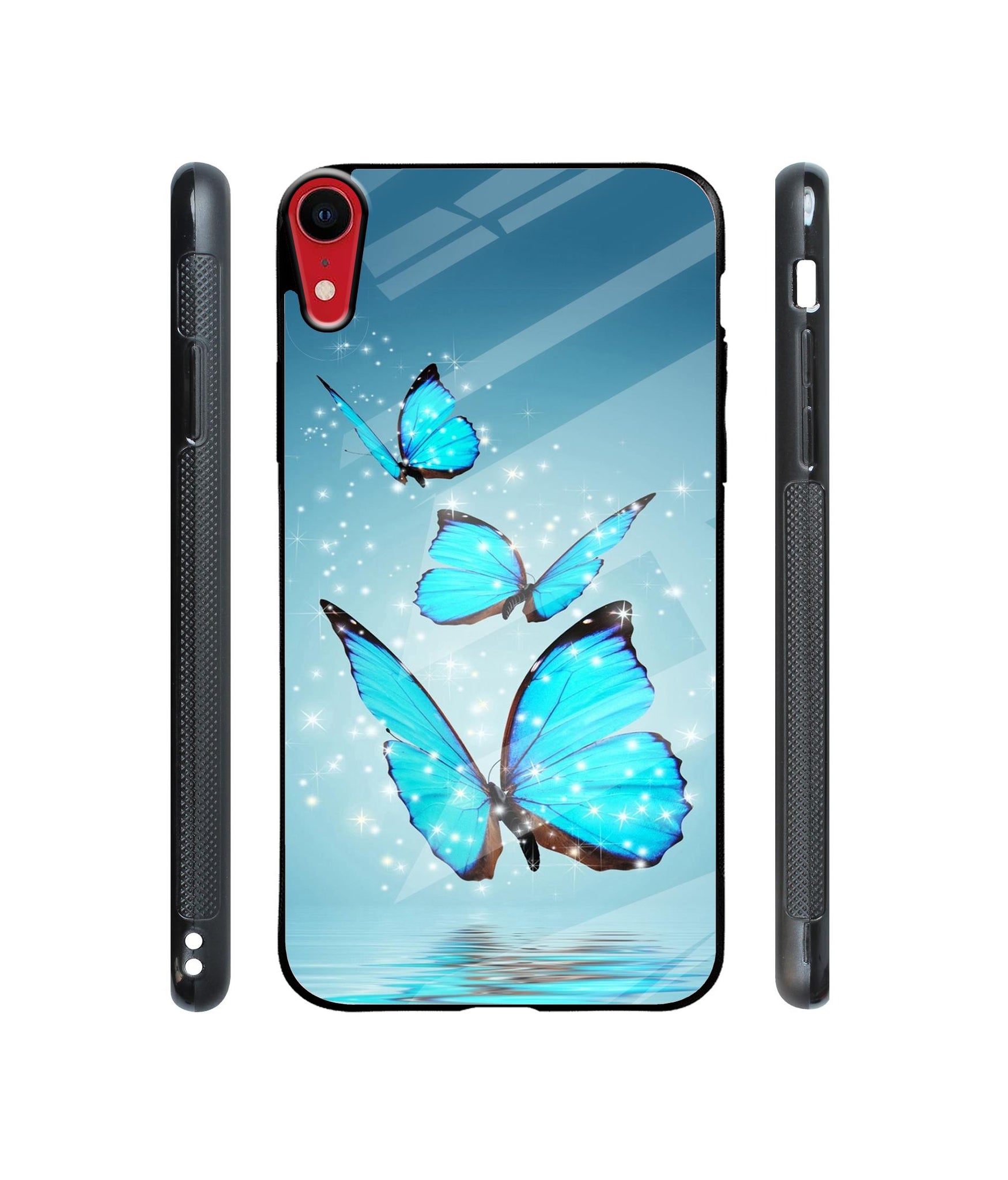 Flying Butterflies Designer Printed Glass Cover for Apple iPhone XR