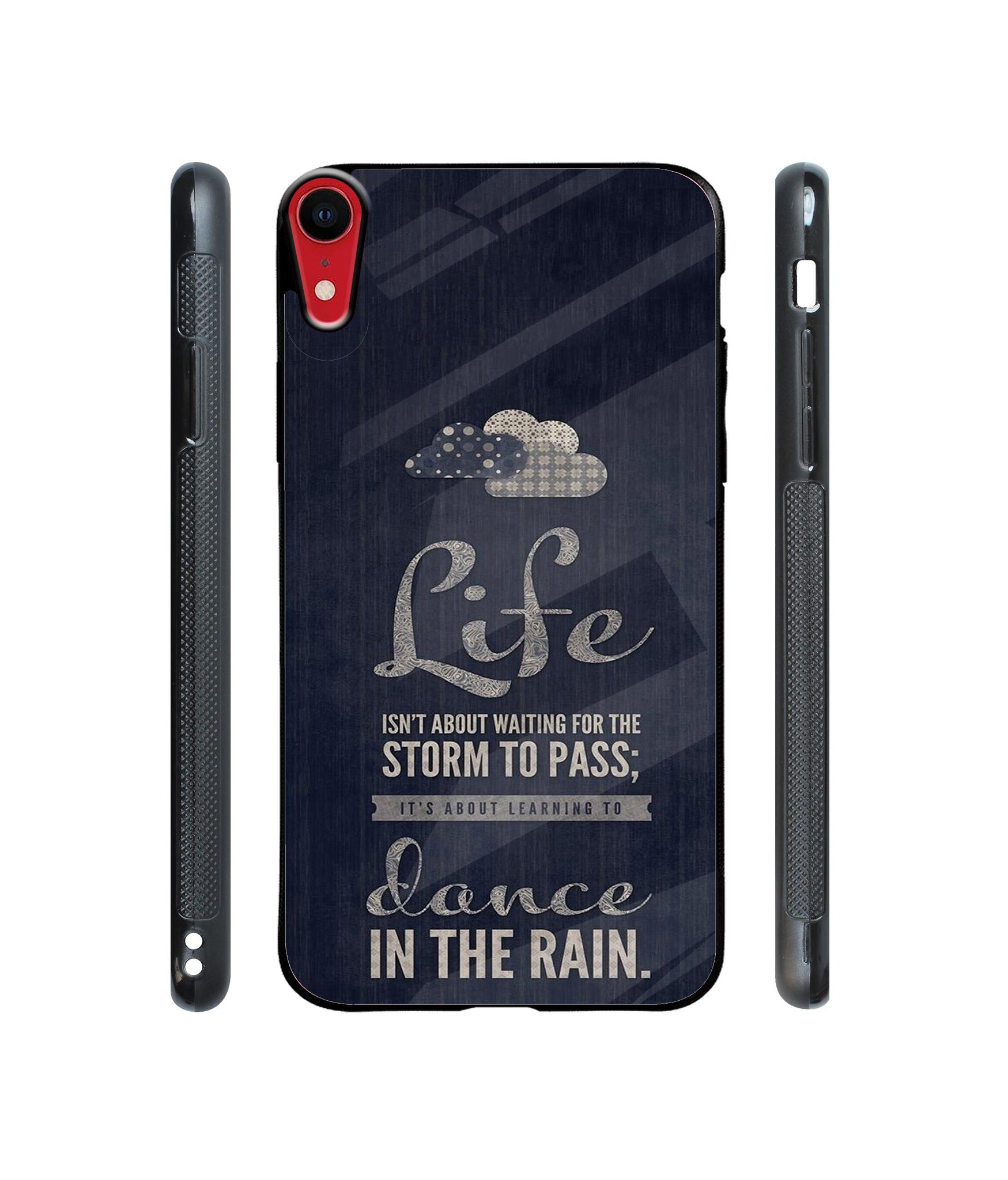 Life Pattern Print Designer Printed Glass Cover for Apple iPhone XR