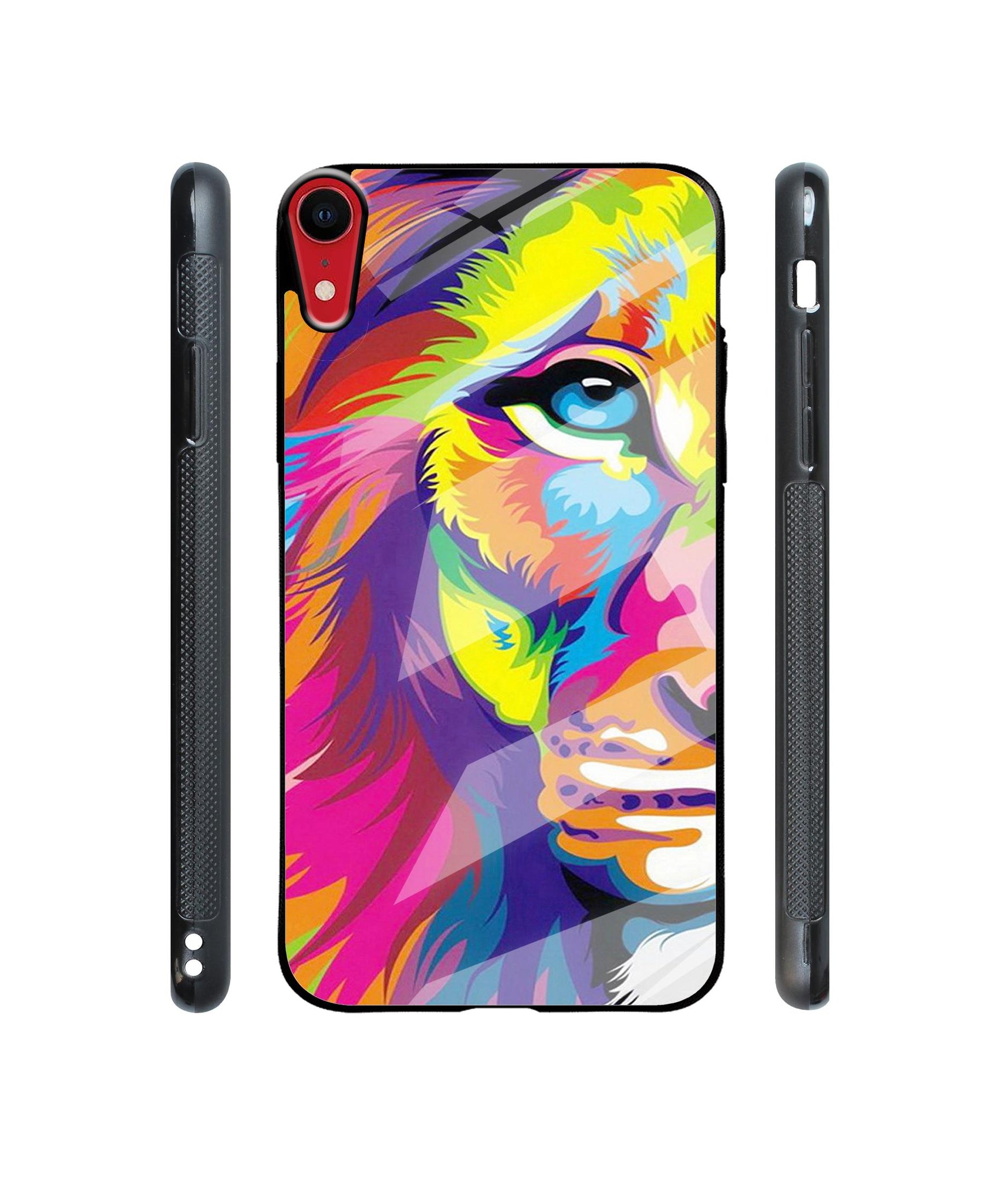 Lion Designer Printed Glass Cover for Apple iPhone XR