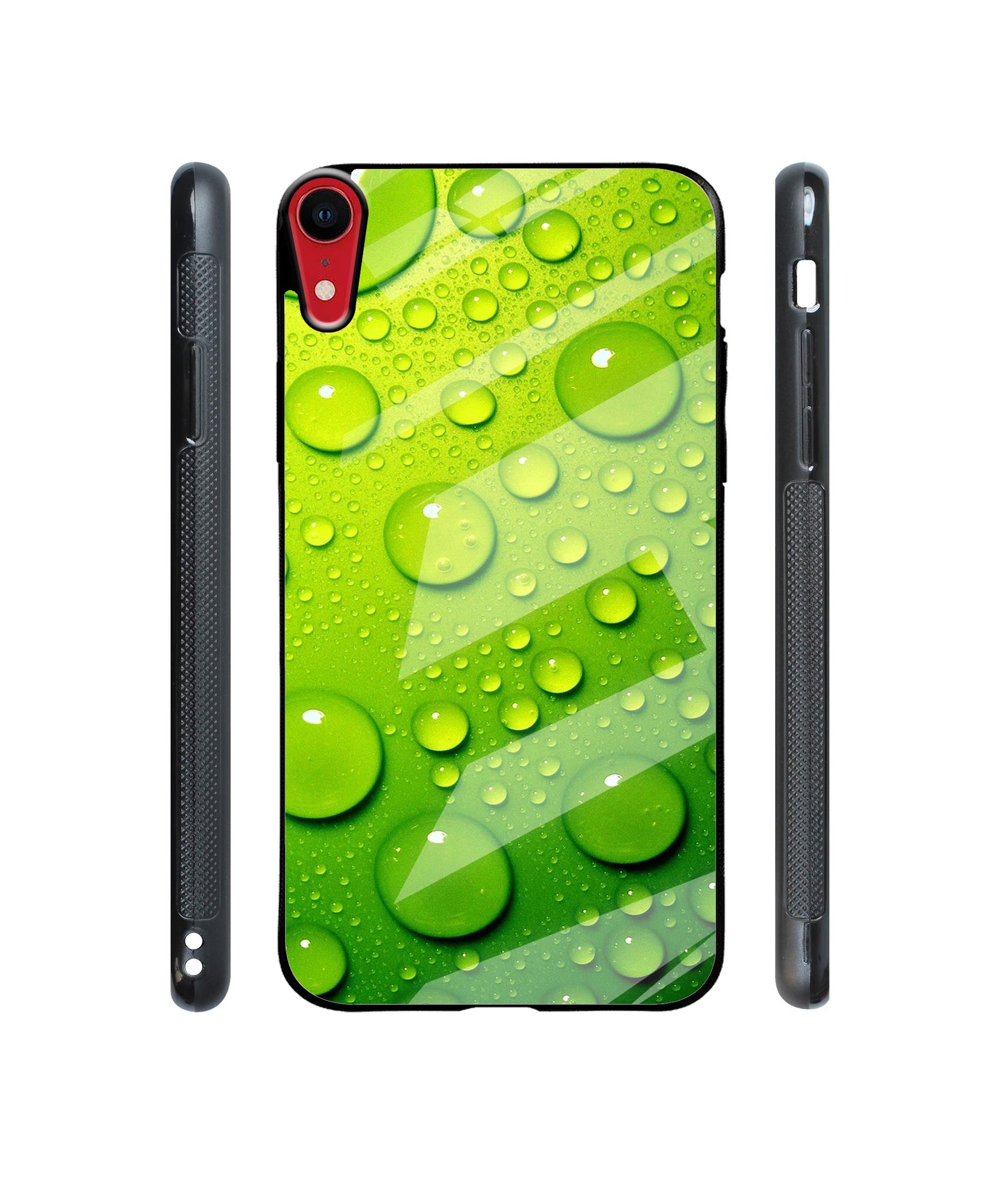Green Bubbles Designer Printed Glass Cover for Apple iPhone XR