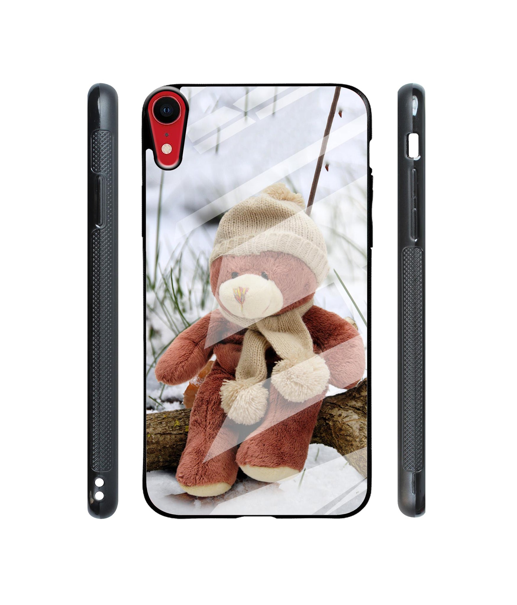 Woolen Bear Designer Printed Glass Cover for Apple iPhone XR