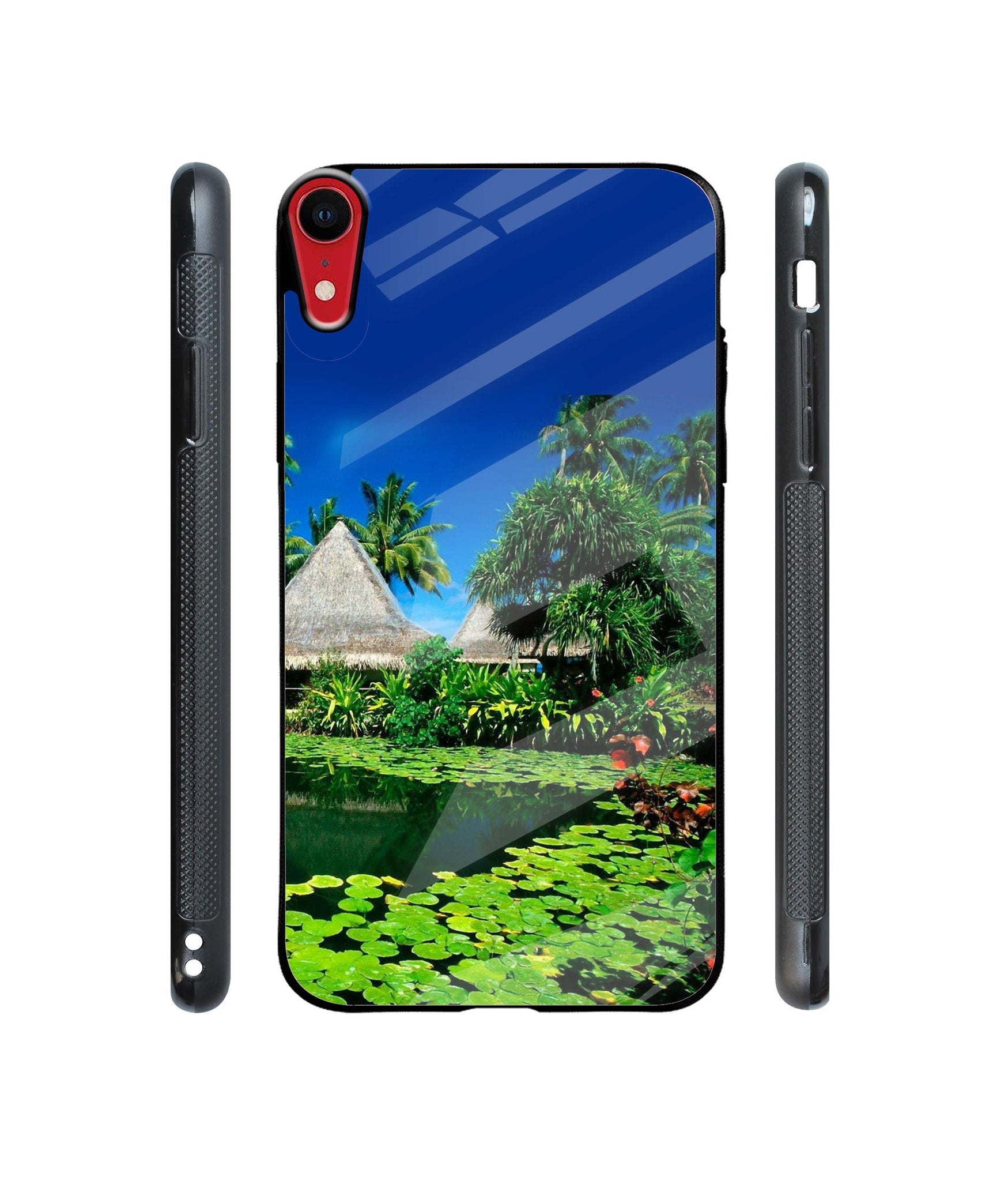 Tropics Water Designer Printed Glass Cover for Apple iPhone XR