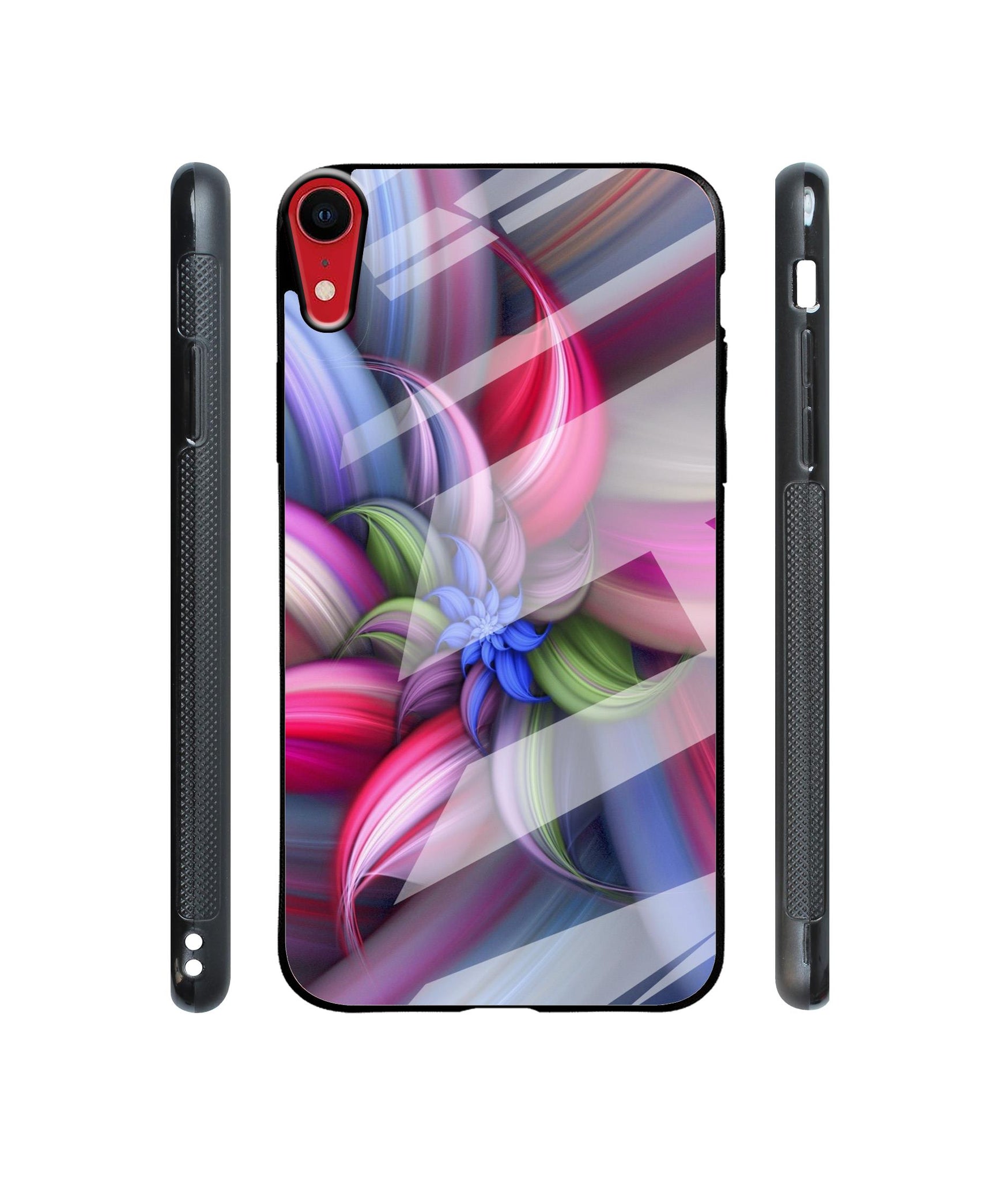 Colorful Flower Designer Printed Glass Cover for Apple iPhone XR