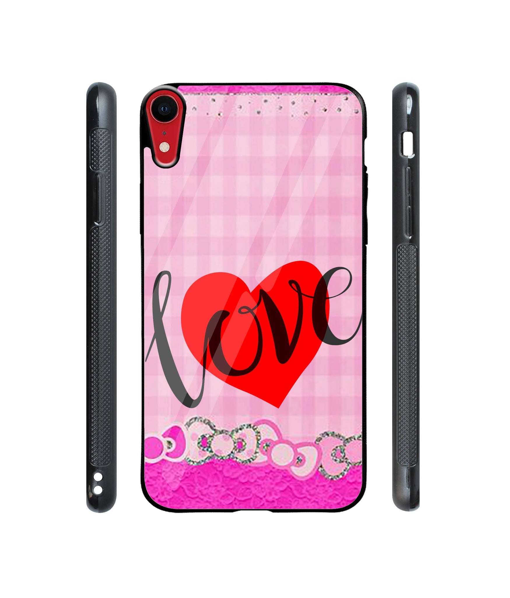 Love Print On Cloth Designer Printed Glass Cover for Apple iPhone XR