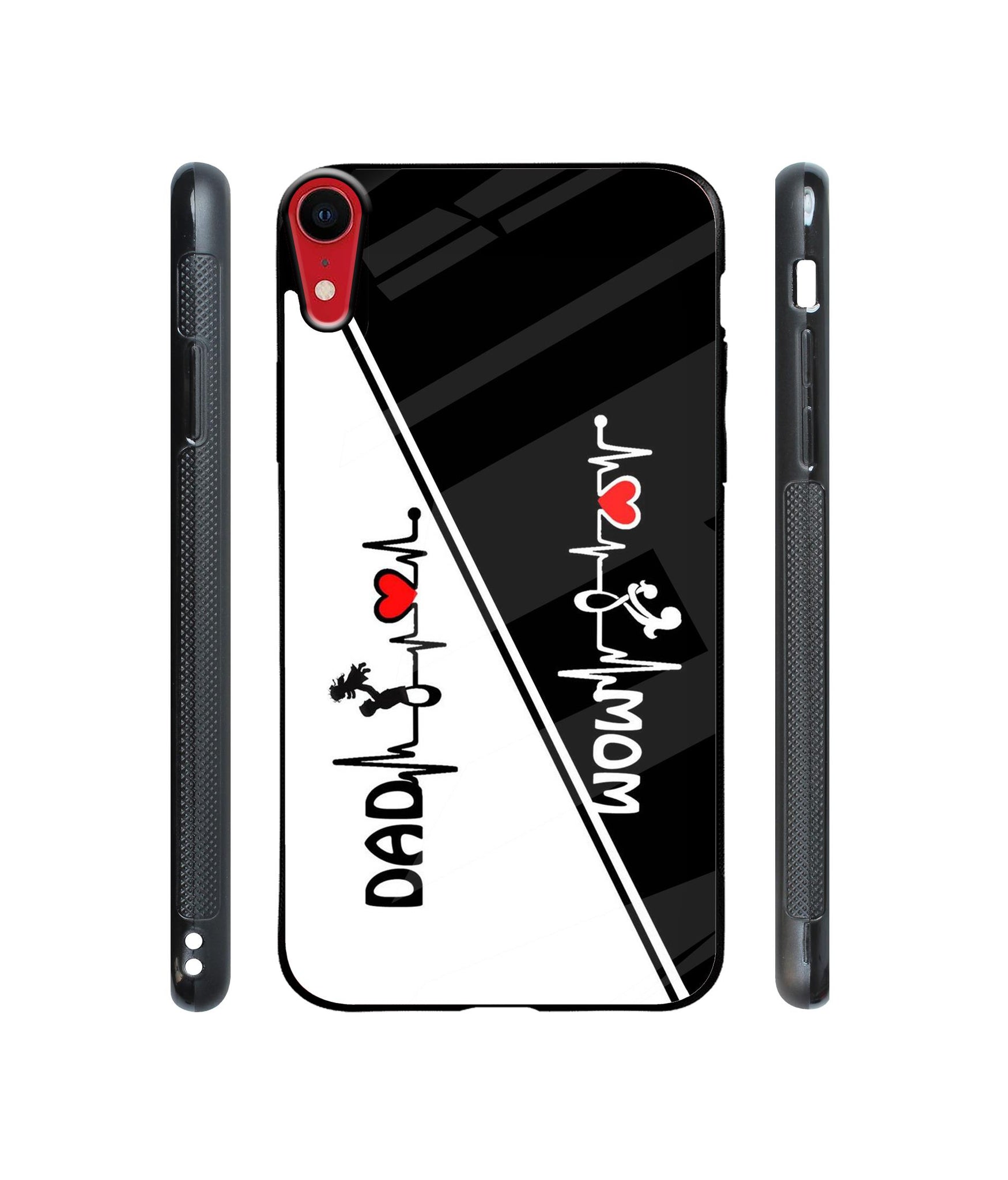 Mom and Dad Lover Designer Printed Glass Cover for Apple iPhone XR