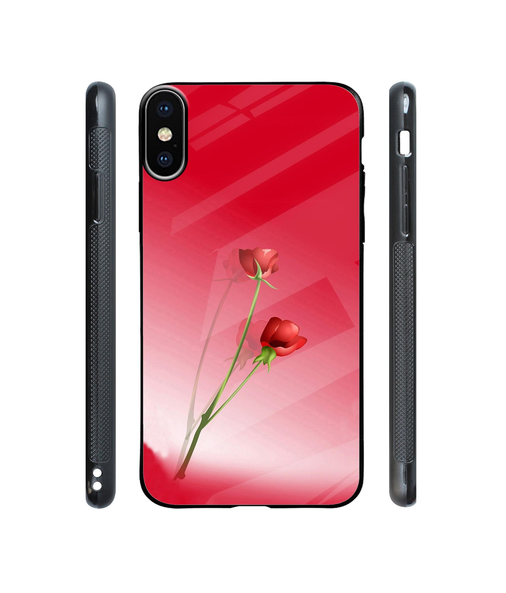 Red Roses Designer Printed Glass Cover for Apple iPhone XS Max