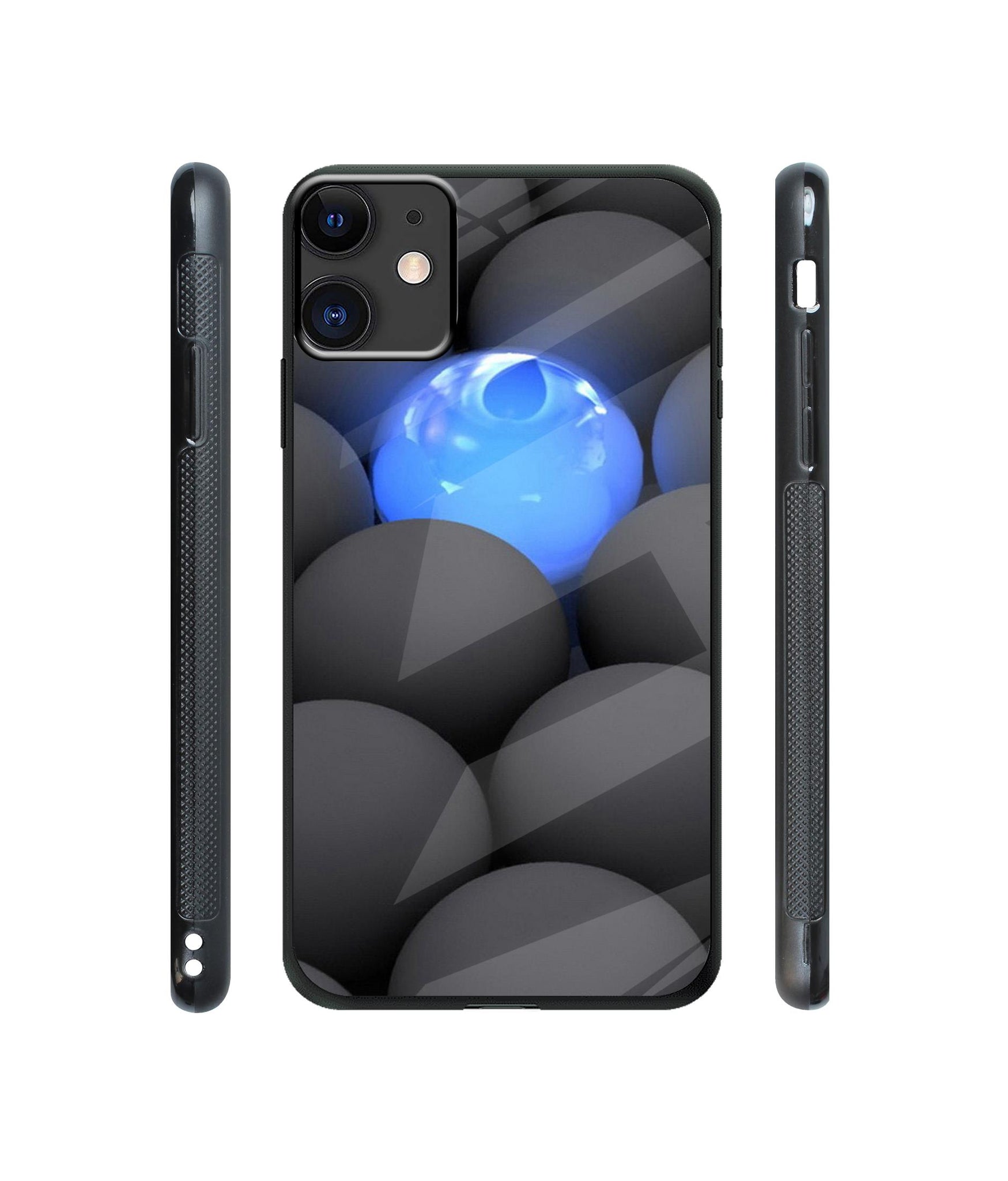 Balls Dark Neon Sight Surface Designer Printed Glass Cover for Apple iPhone 11