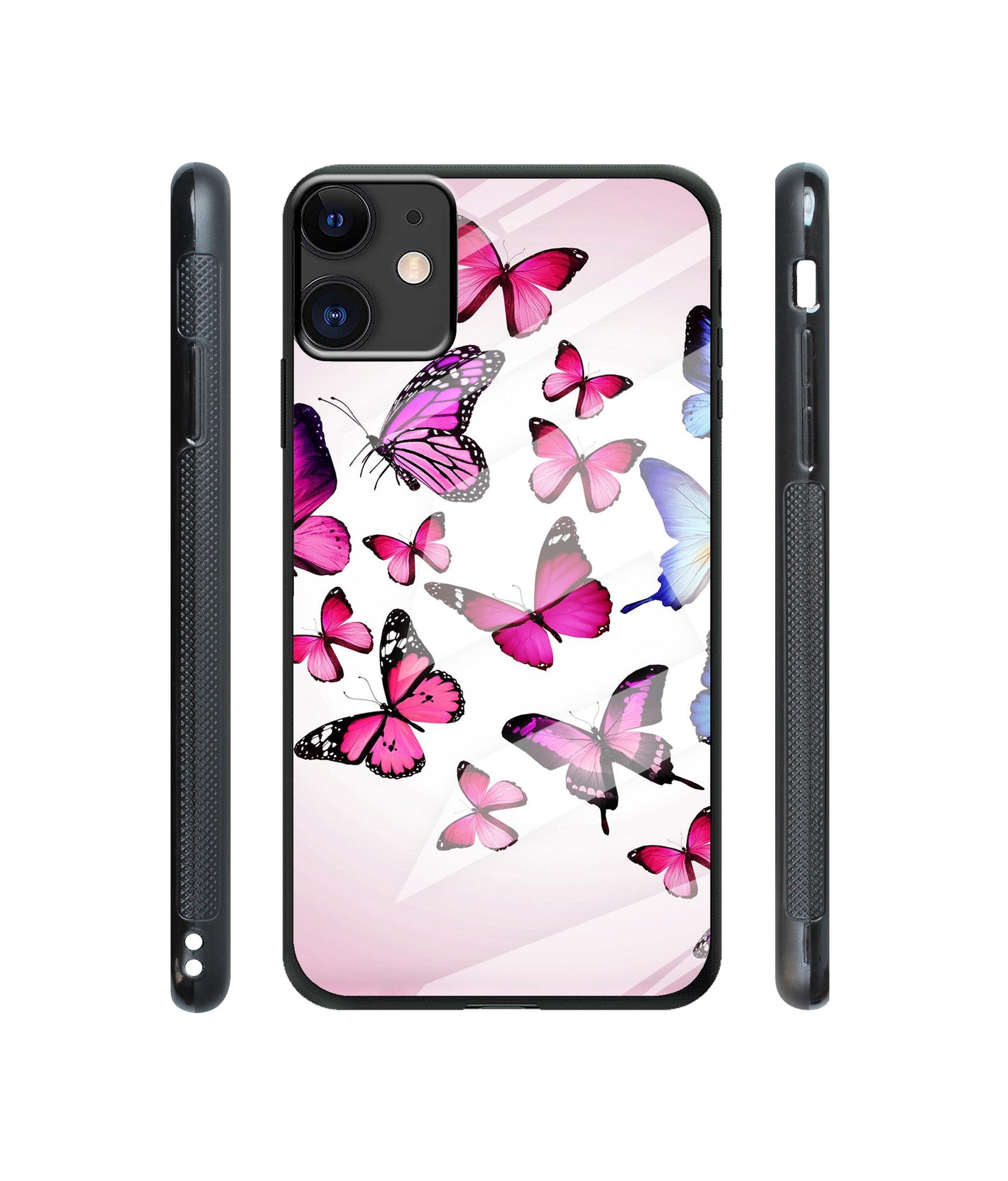 Flying Butterfly Colorful Designer Printed Glass Cover for Apple iPhone 11