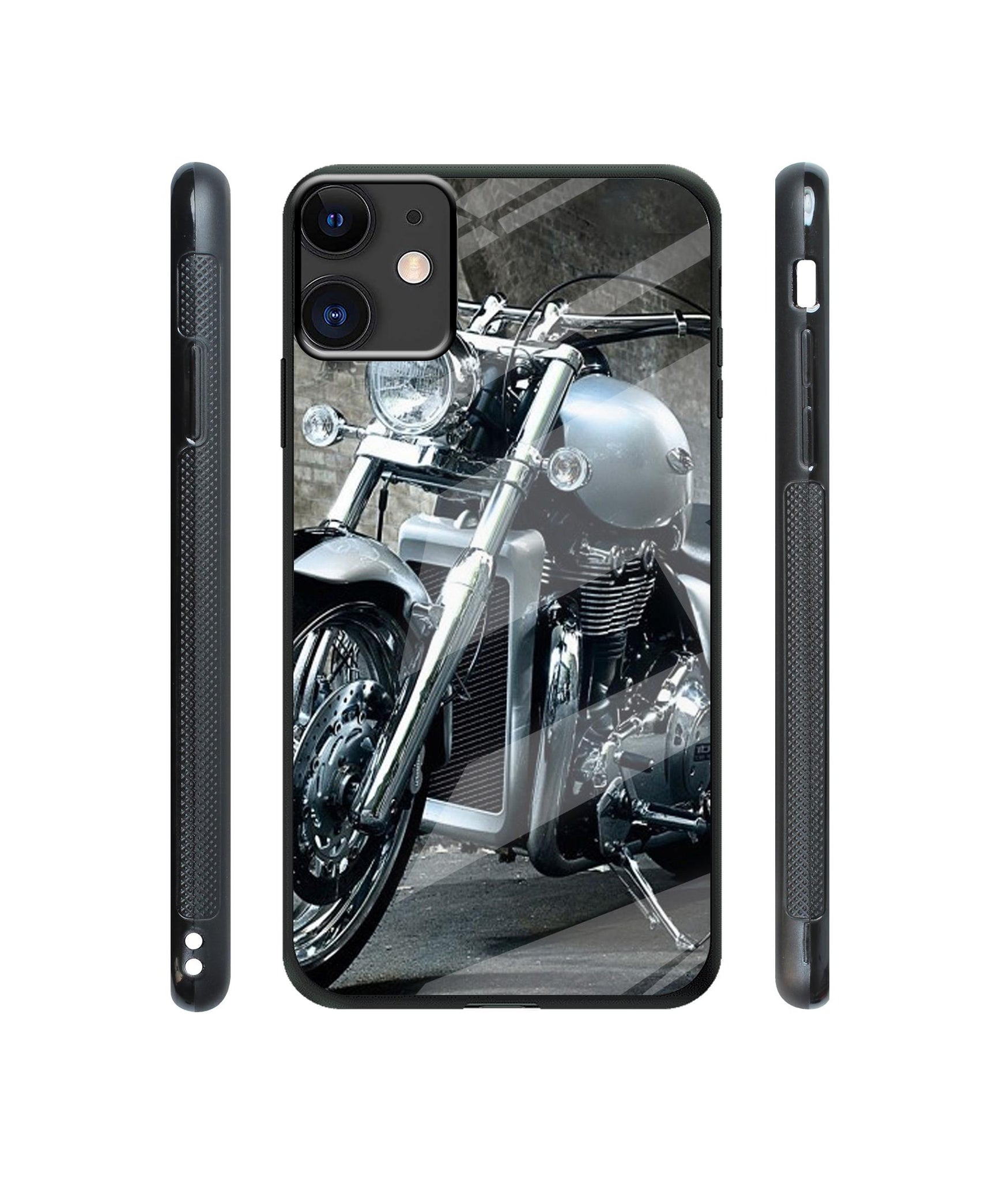 Motorcycle Designer Printed Glass Cover for Apple iPhone 11