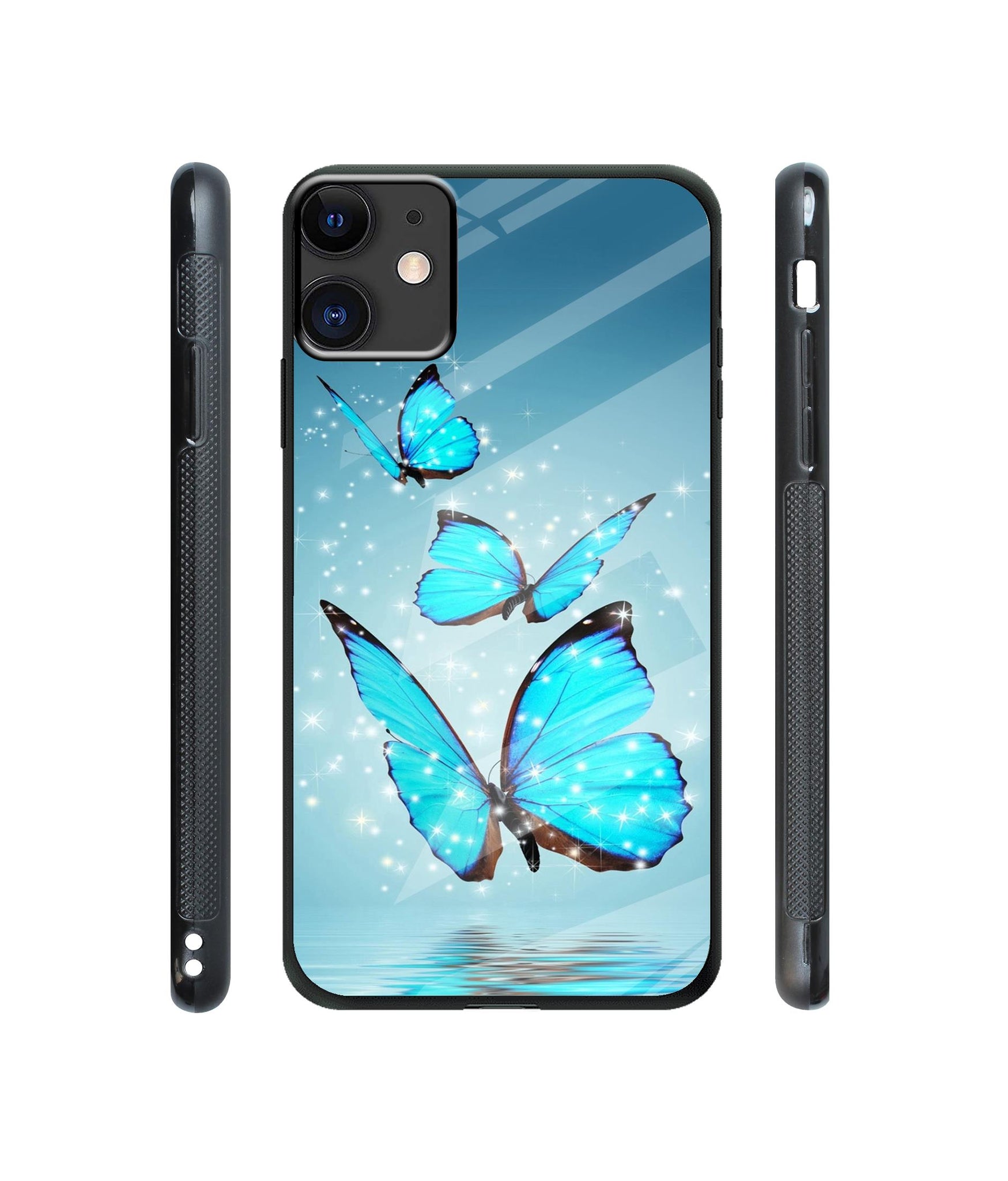 Flying Butterflies Designer Printed Glass Cover for Apple iPhone 11