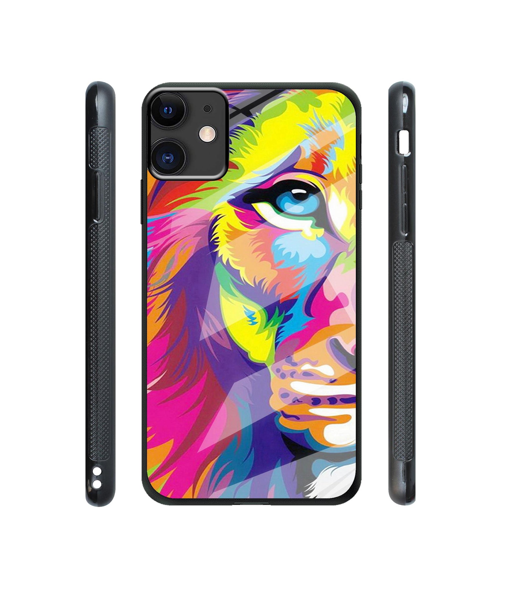 Lion Designer Printed Glass Cover for Apple iPhone 11