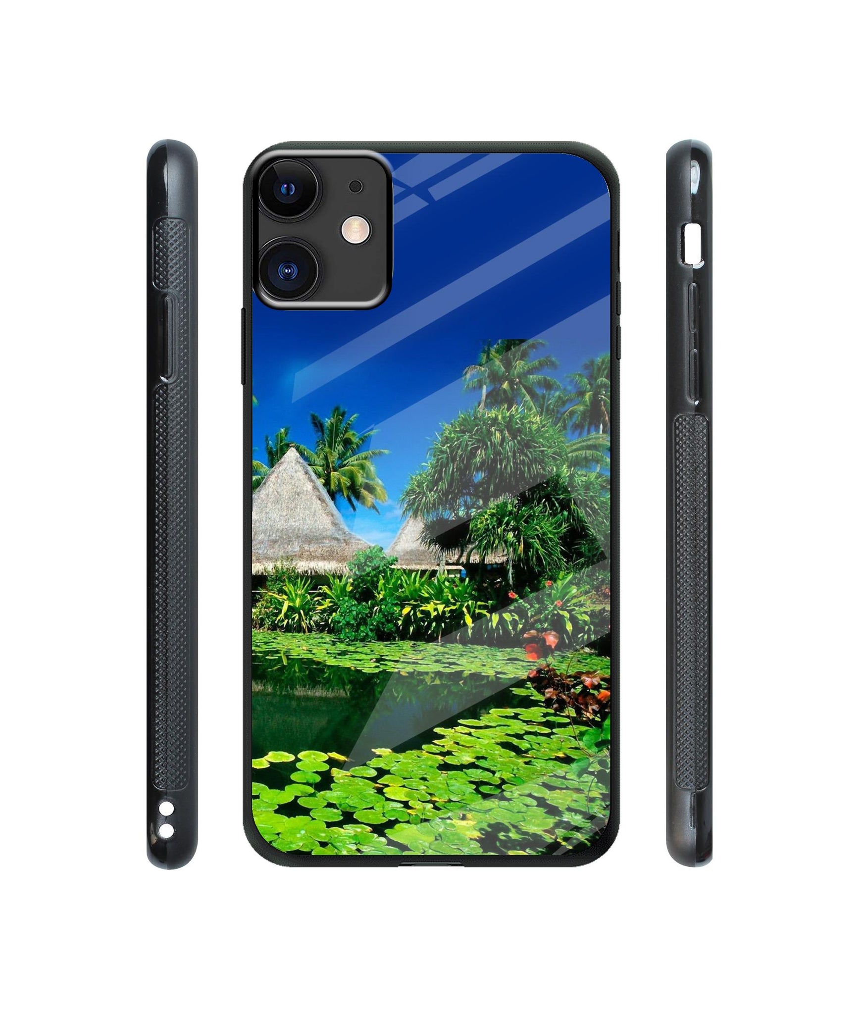 Tropics Water Designer Printed Glass Cover for Apple iPhone 11