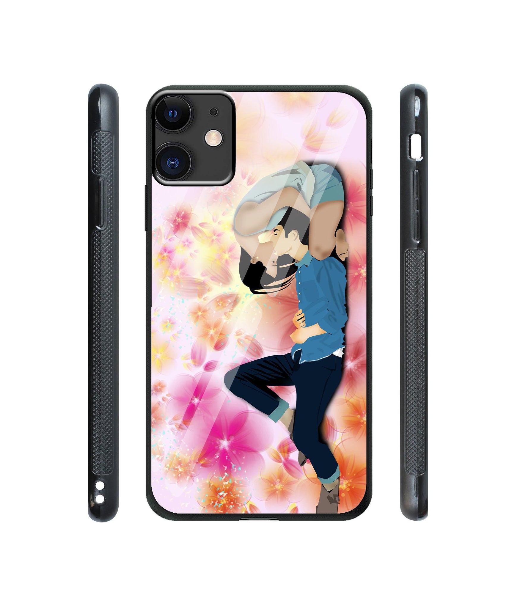 Couple Love Designer Printed Glass Cover for Apple iPhone 11