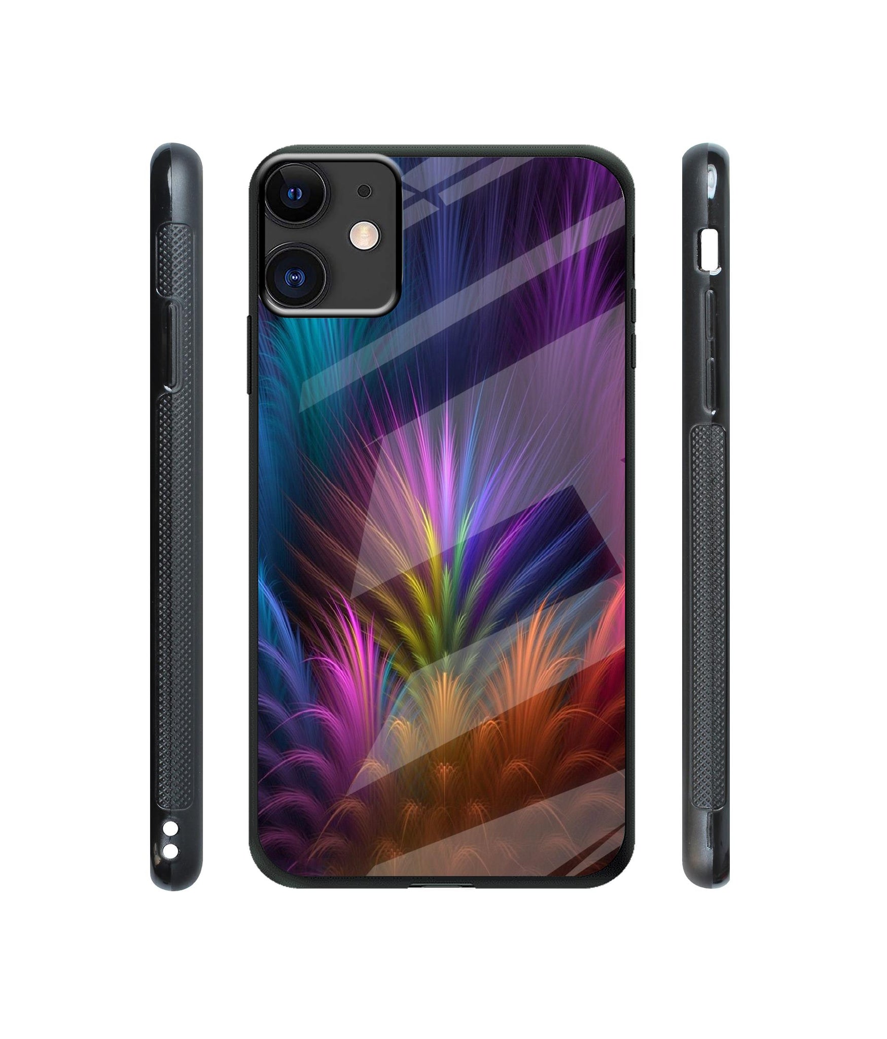 Multicoloured Designer Printed Glass Cover for Apple iPhone 11