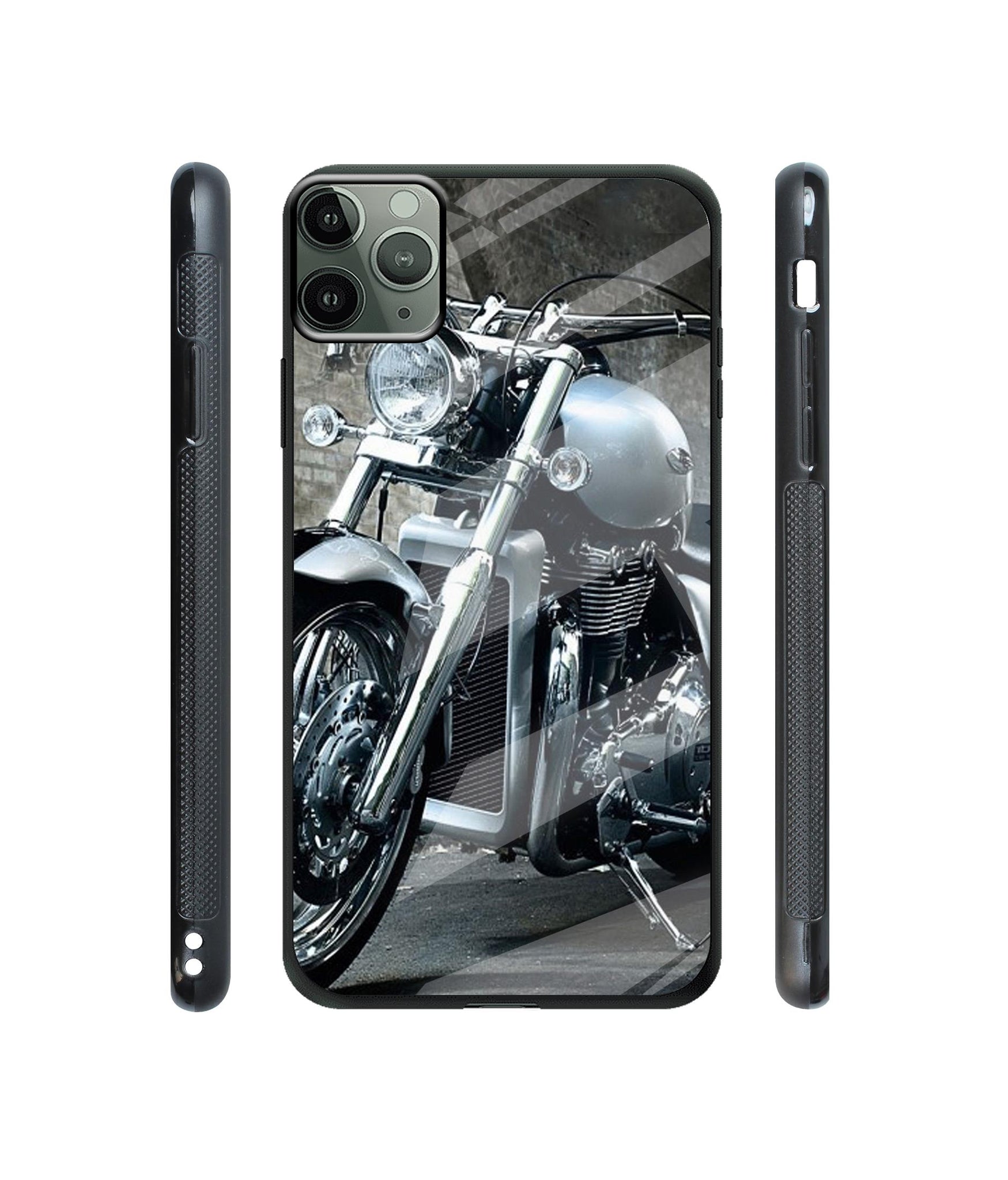 Motorcycle Designer Printed Glass Cover for Apple iPhone 11 Pro