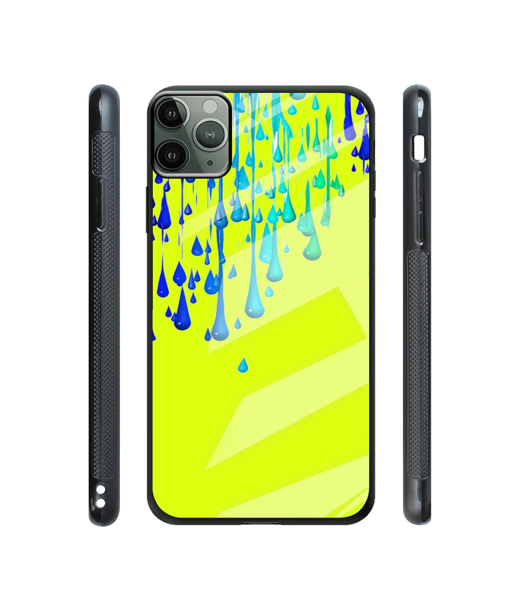 Neon Paint Designer Printed Glass Cover for Apple iPhone 11 Pro