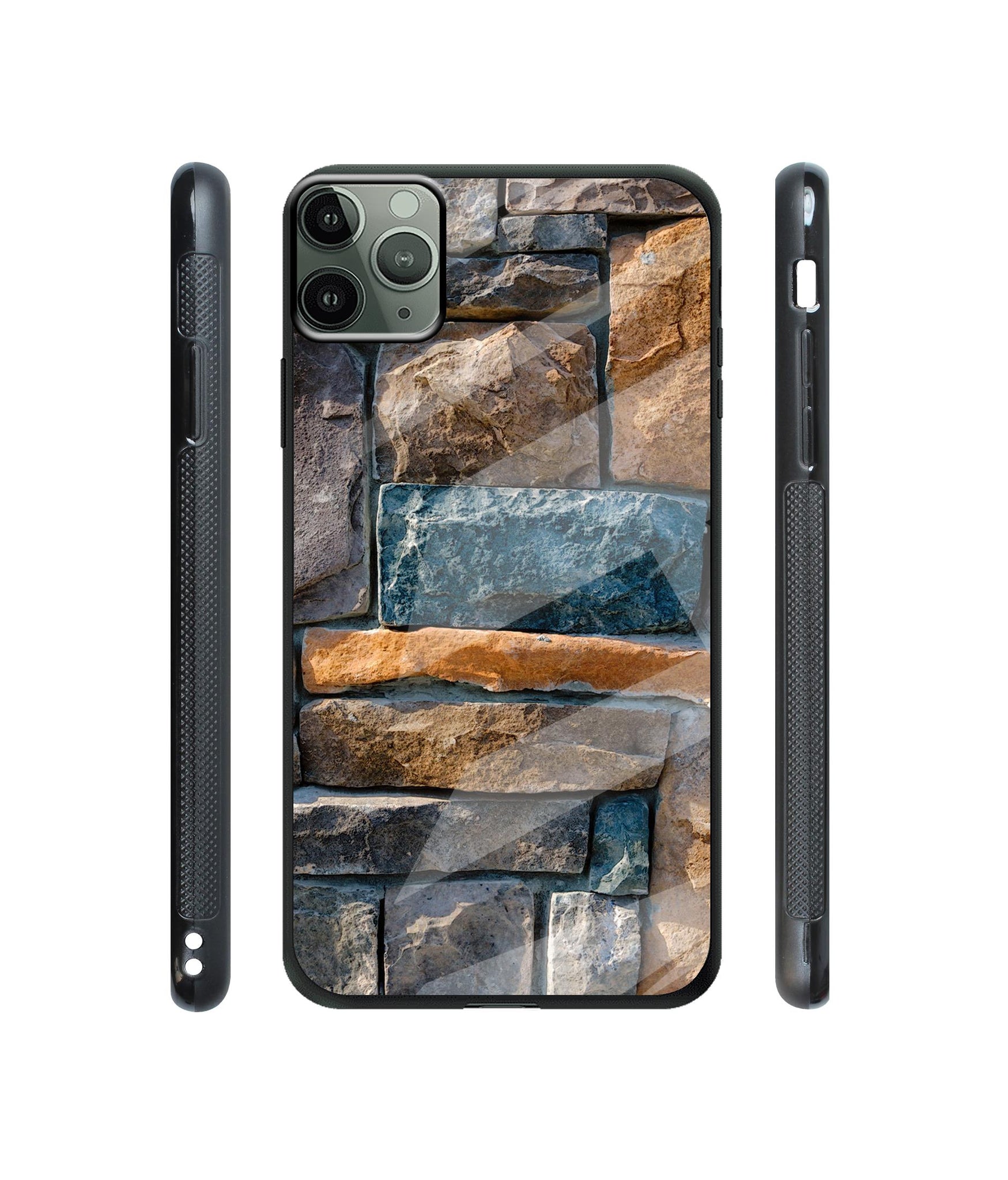 Decorative Stone Cladding Designer Printed Glass Cover for Apple iPhone 11 Pro