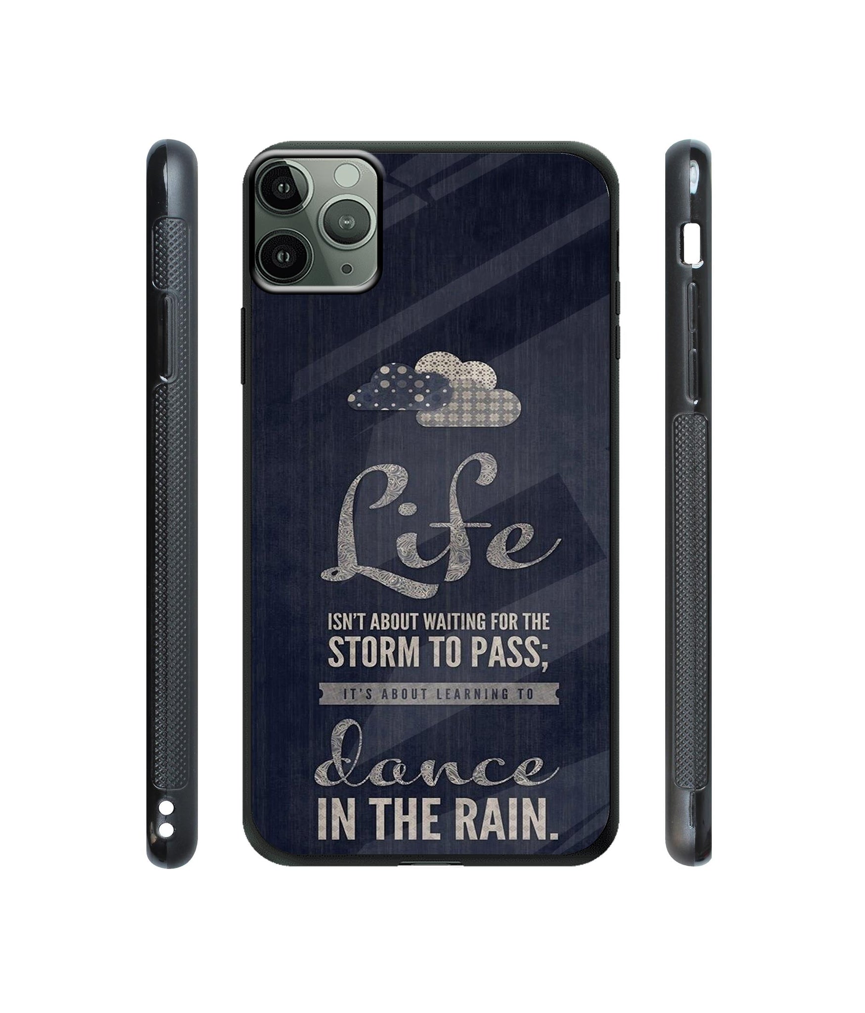 Life Pattern Print Designer Printed Glass Cover for Apple iPhone 11 Pro
