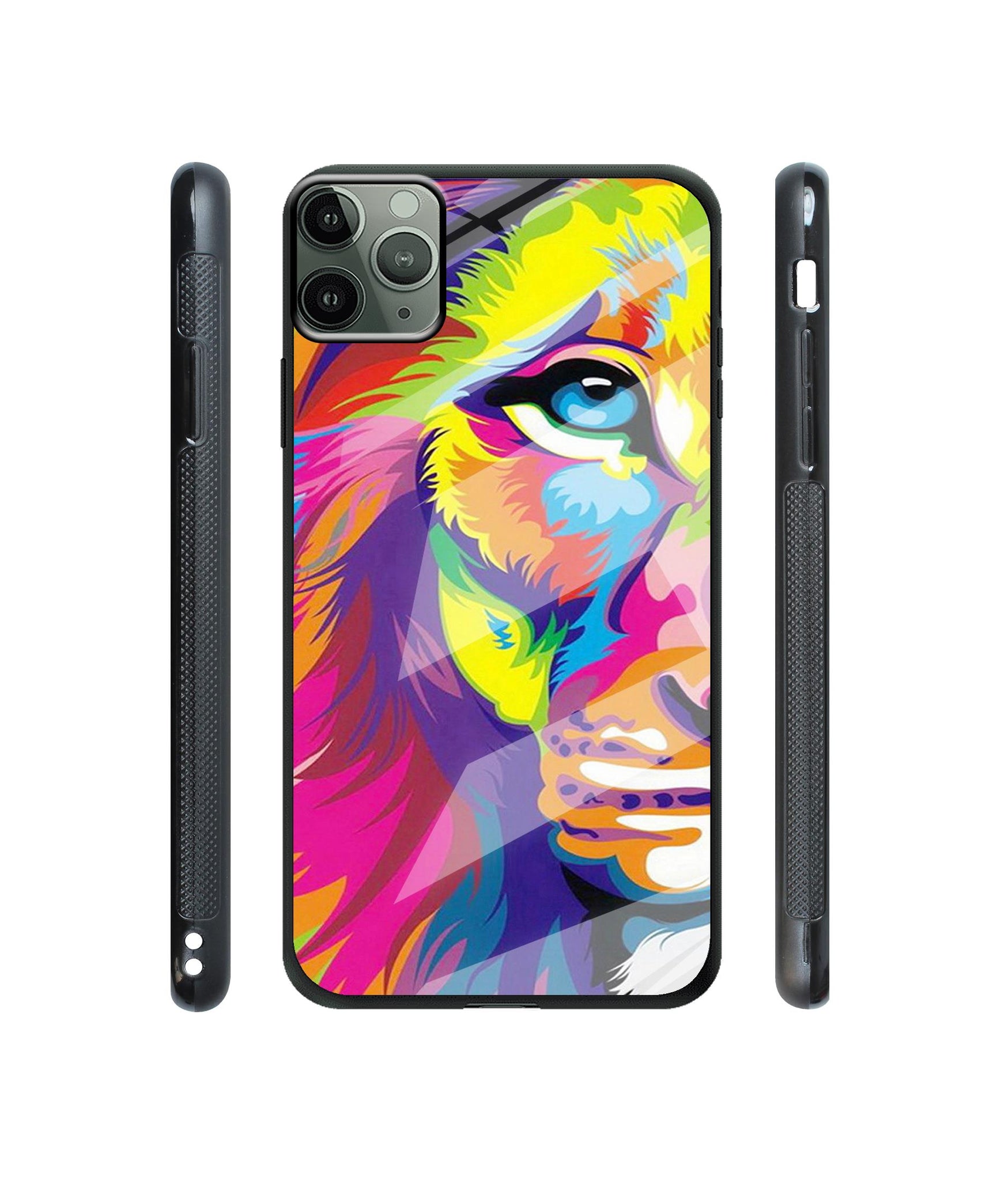 Lion Designer Printed Glass Cover for Apple iPhone 11 Pro