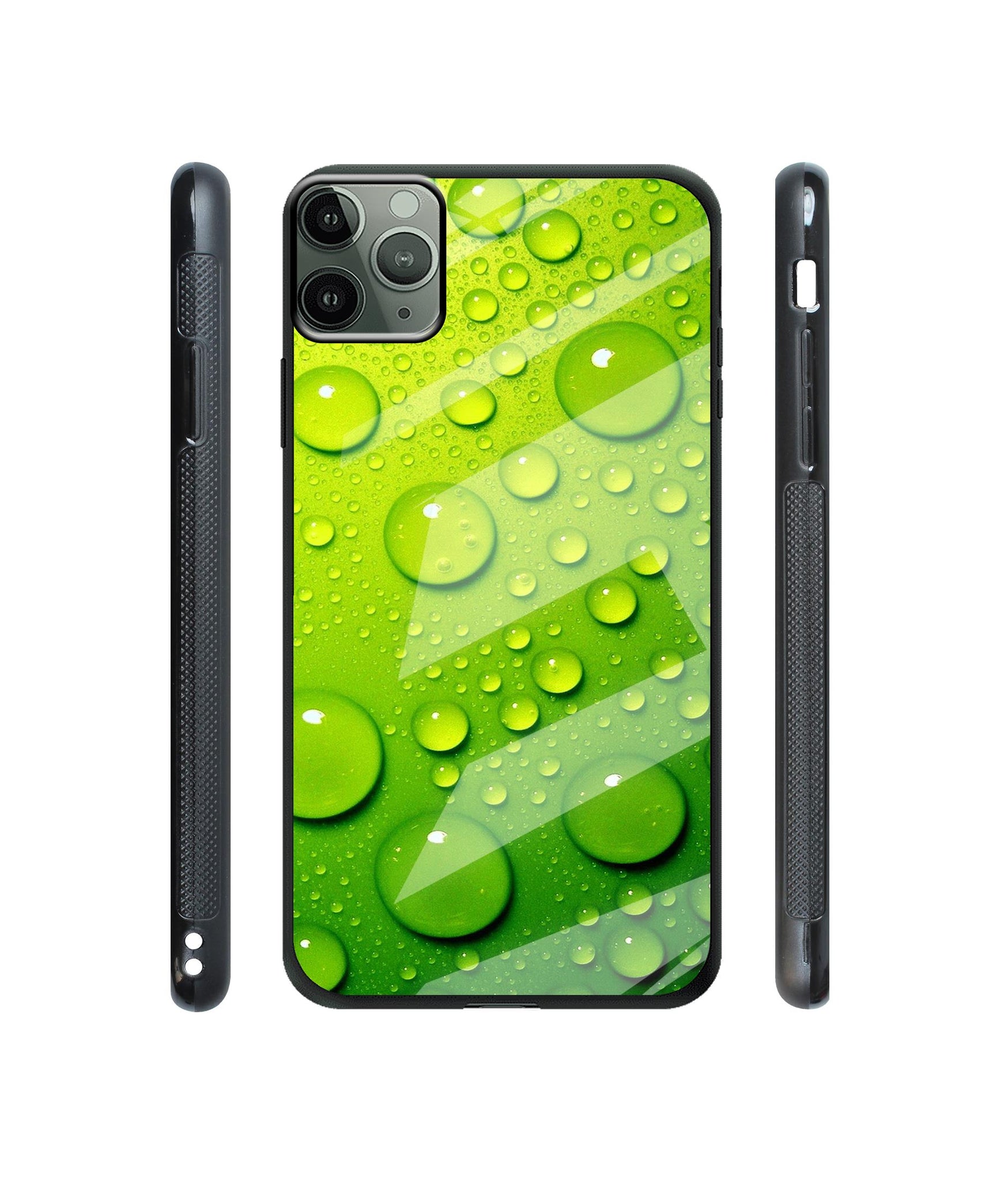 Green Bubbles Designer Printed Glass Cover for Apple iPhone 11 Pro