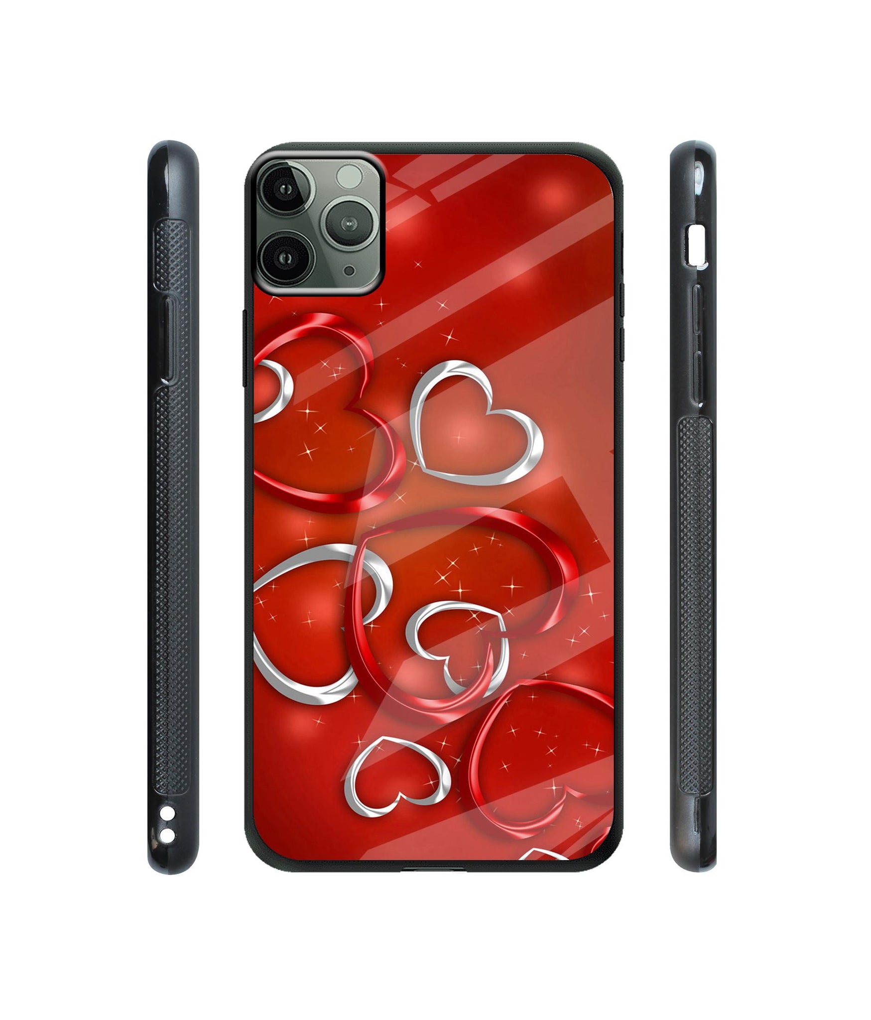 Hearts Designer Printed Glass Cover for Apple iPhone 11 Pro