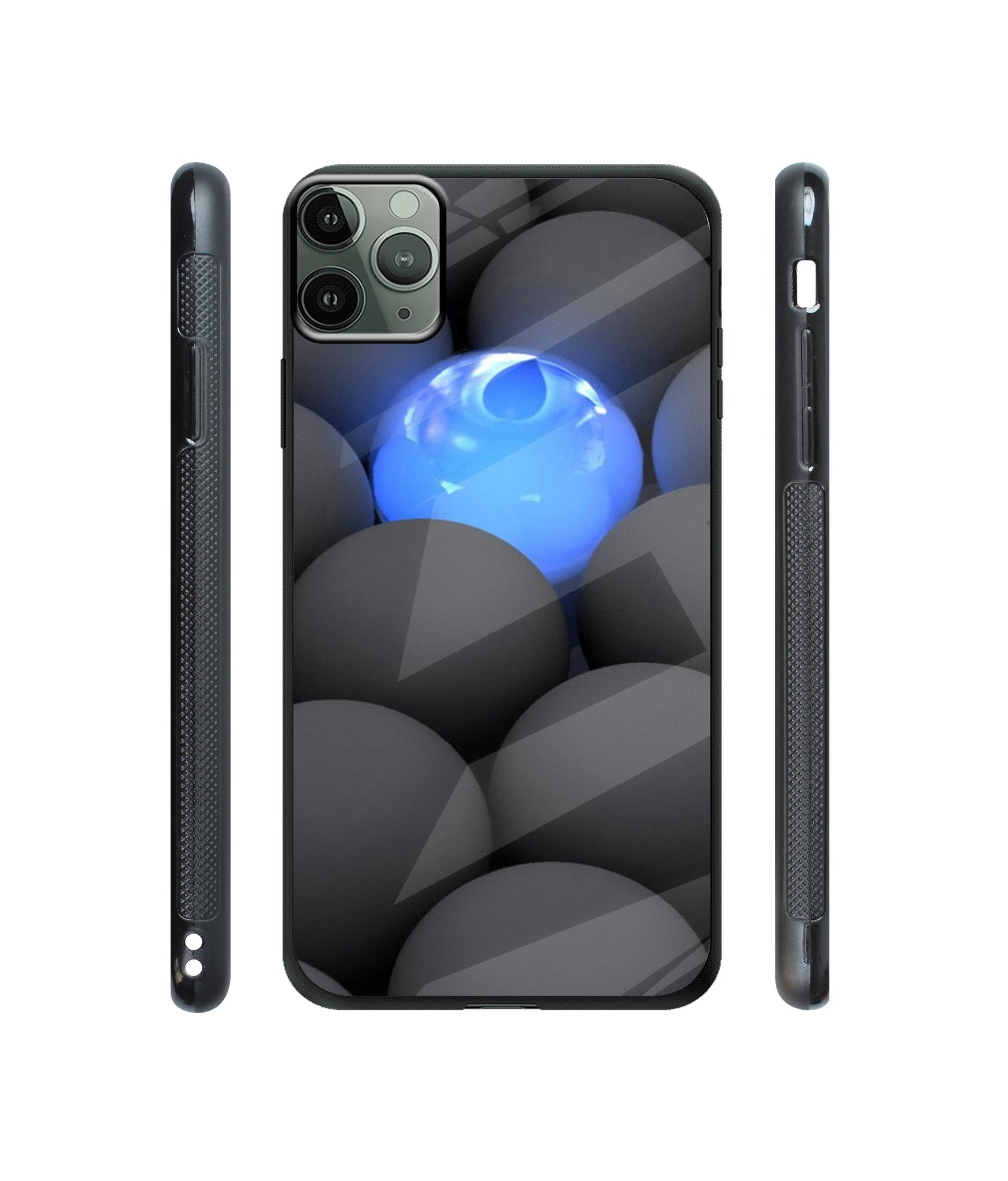 Balls Dark Neon Sight Surface Designer Printed Glass Cover for Apple iPhone 11 Pro Max