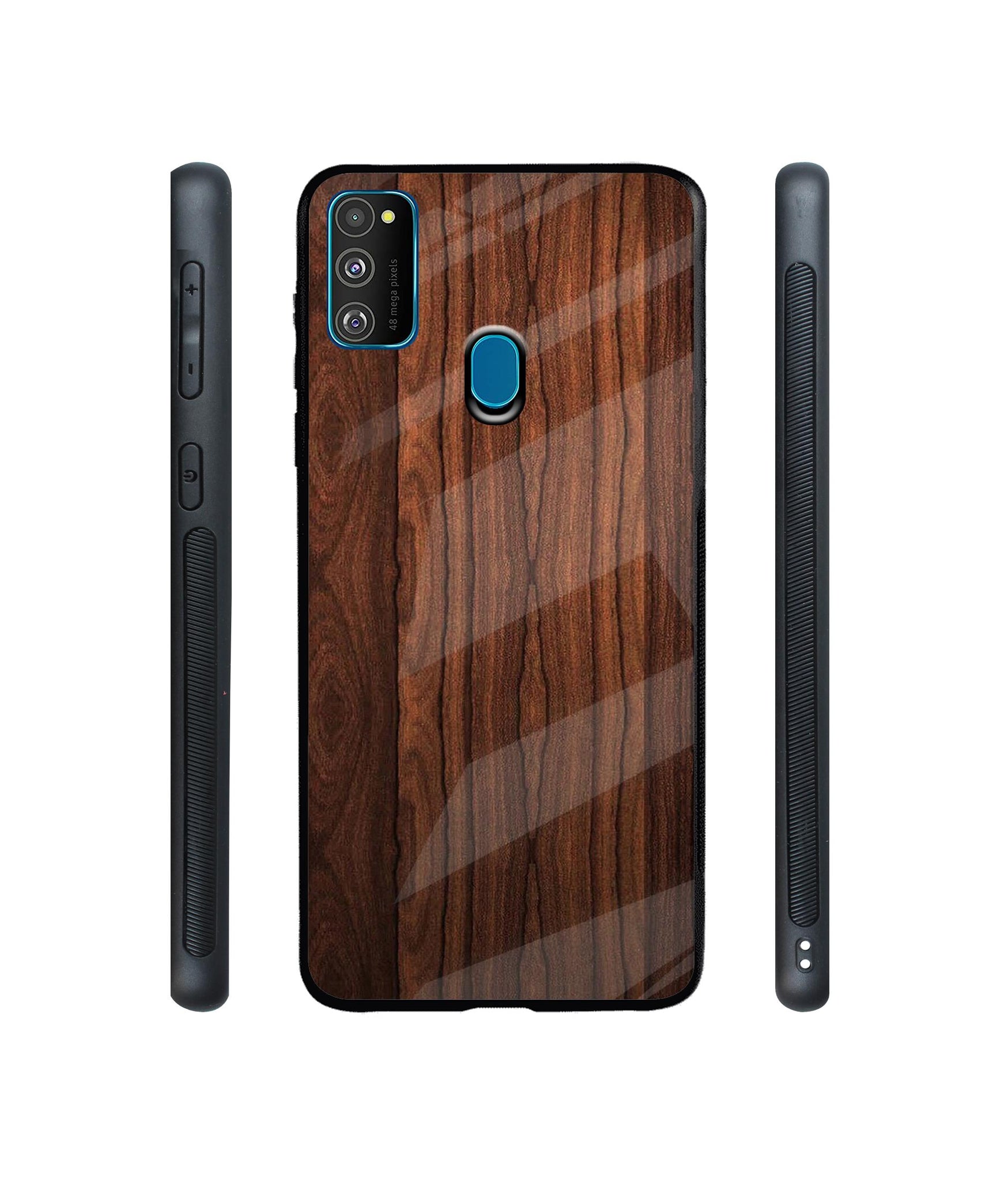 Wooden Texture Designer Printed Glass Cover for Samsung Galaxy M21 / M30s